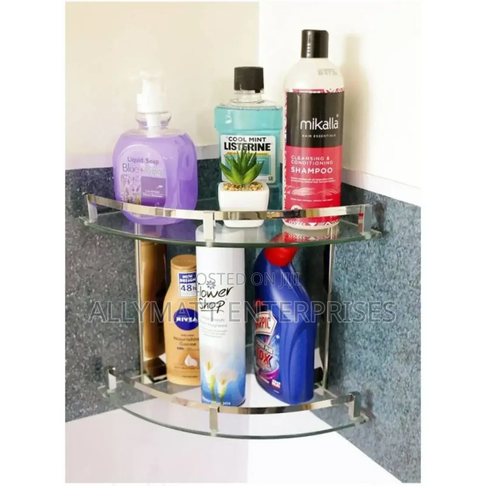 Double Corner Glass Shelf