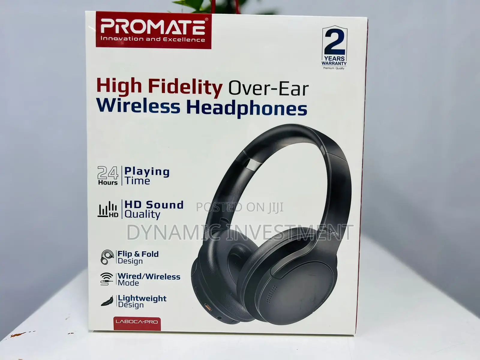 Promate (Laboca-Pro) Over-Ear Wireless Headphones-Warranty