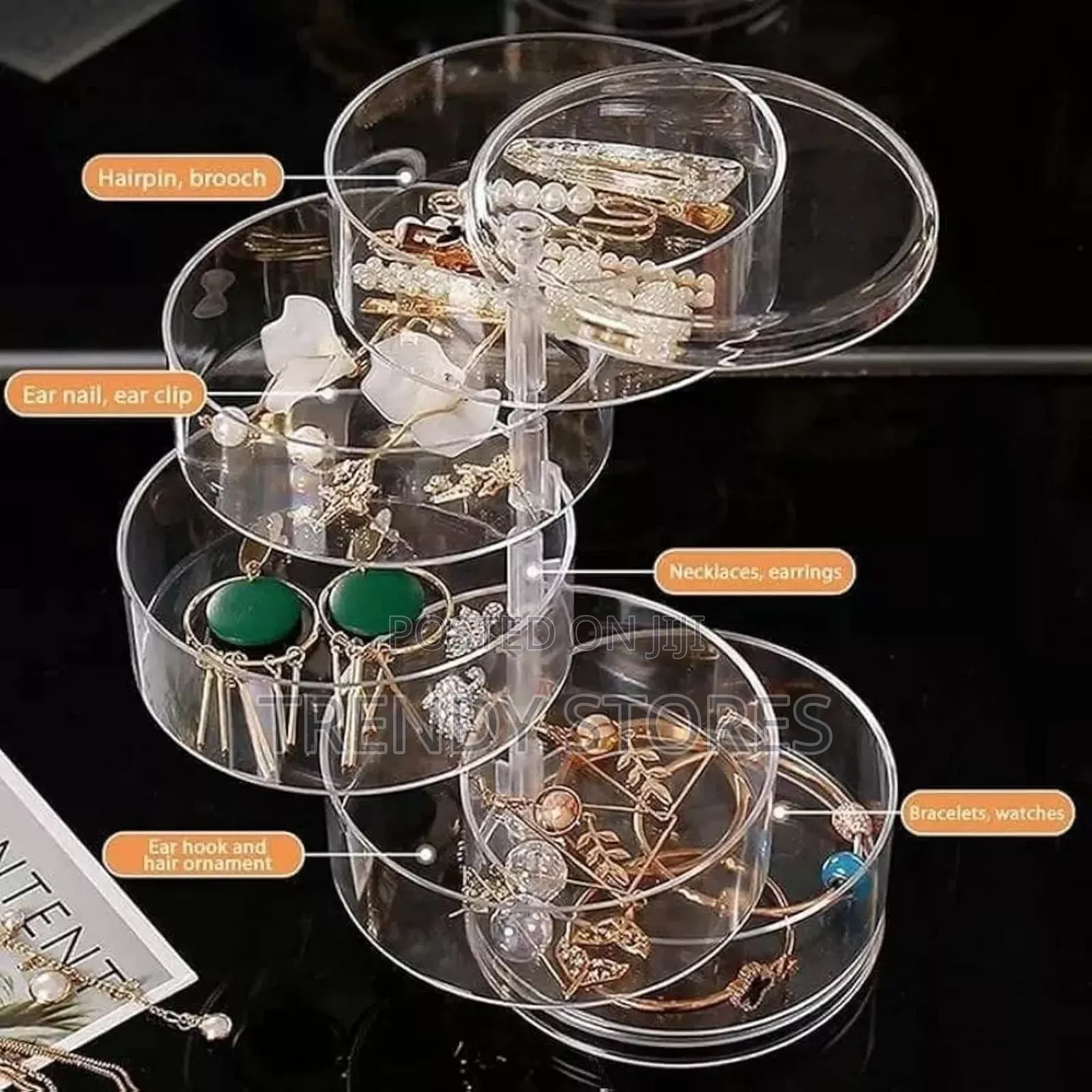 Acrylic Rotating Jewelry Organizer
