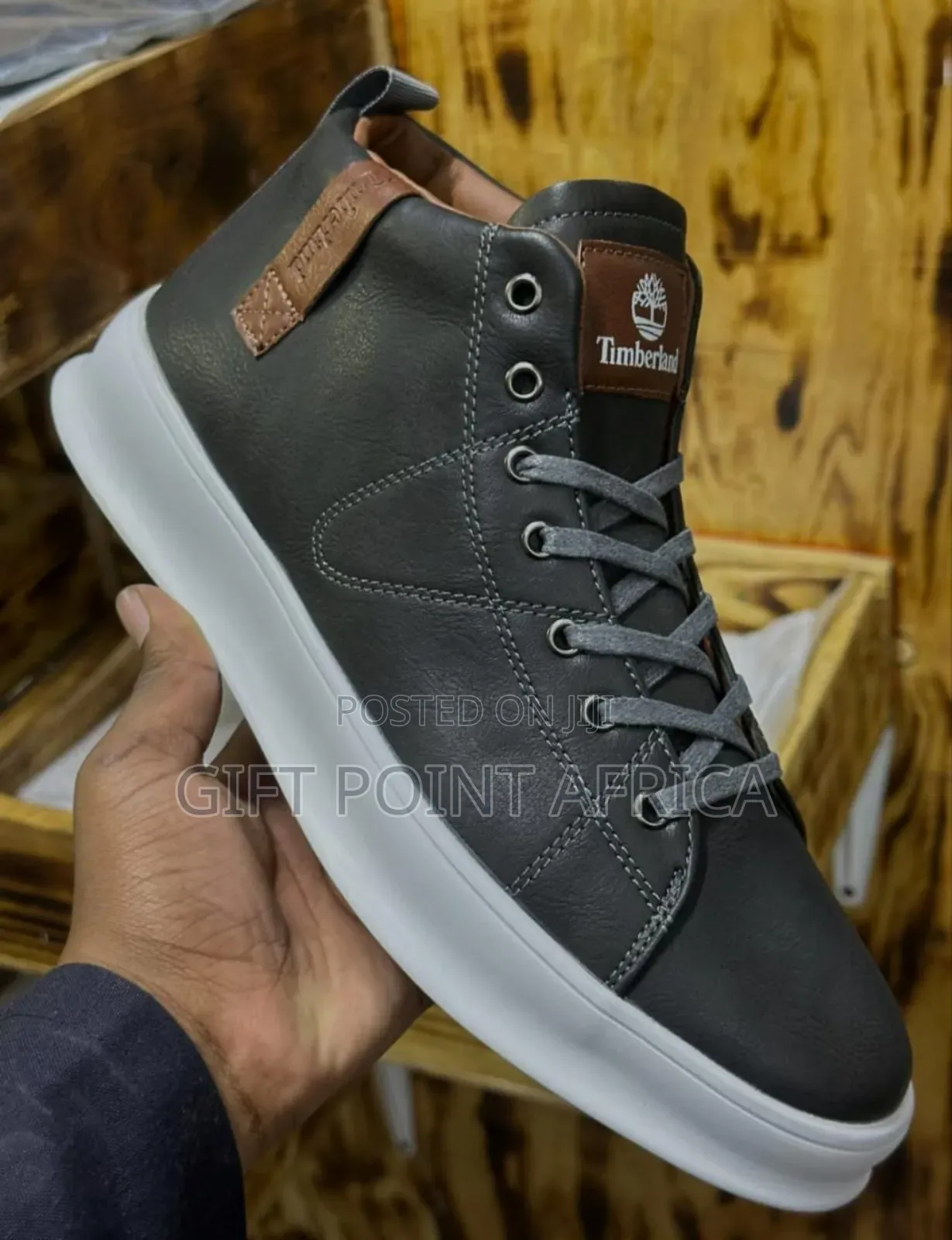 Black Leather Smart Casual High Cut Boot for Men