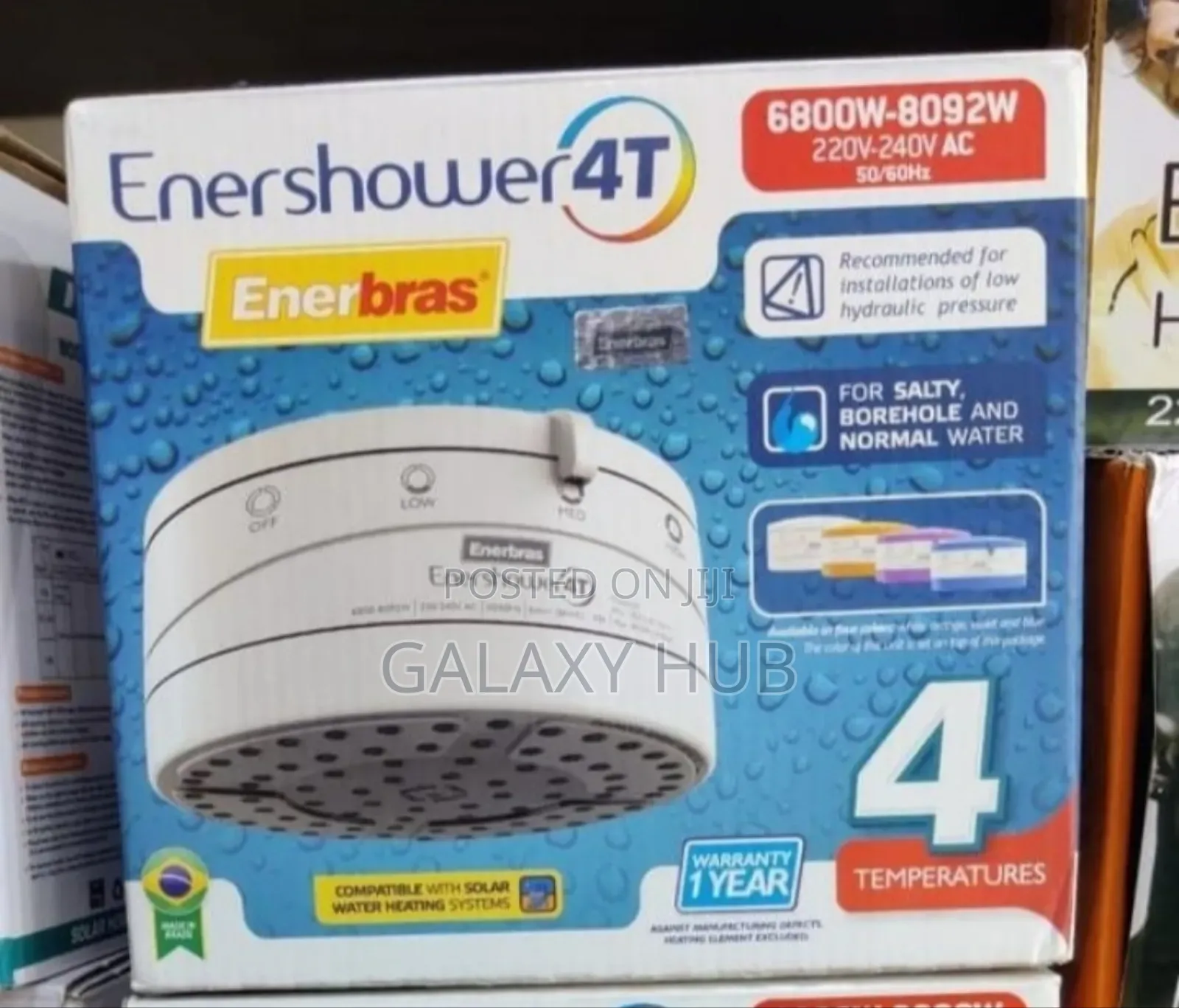 Salt and Fresh 4t Enershower Instant Shower Head