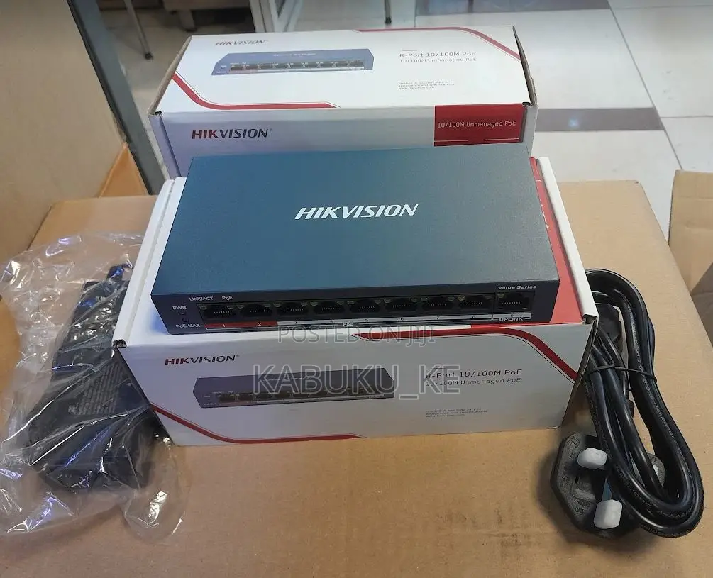Hikvision DS-3E0109P-E/M(B) 8-Port Poe Switch-Black