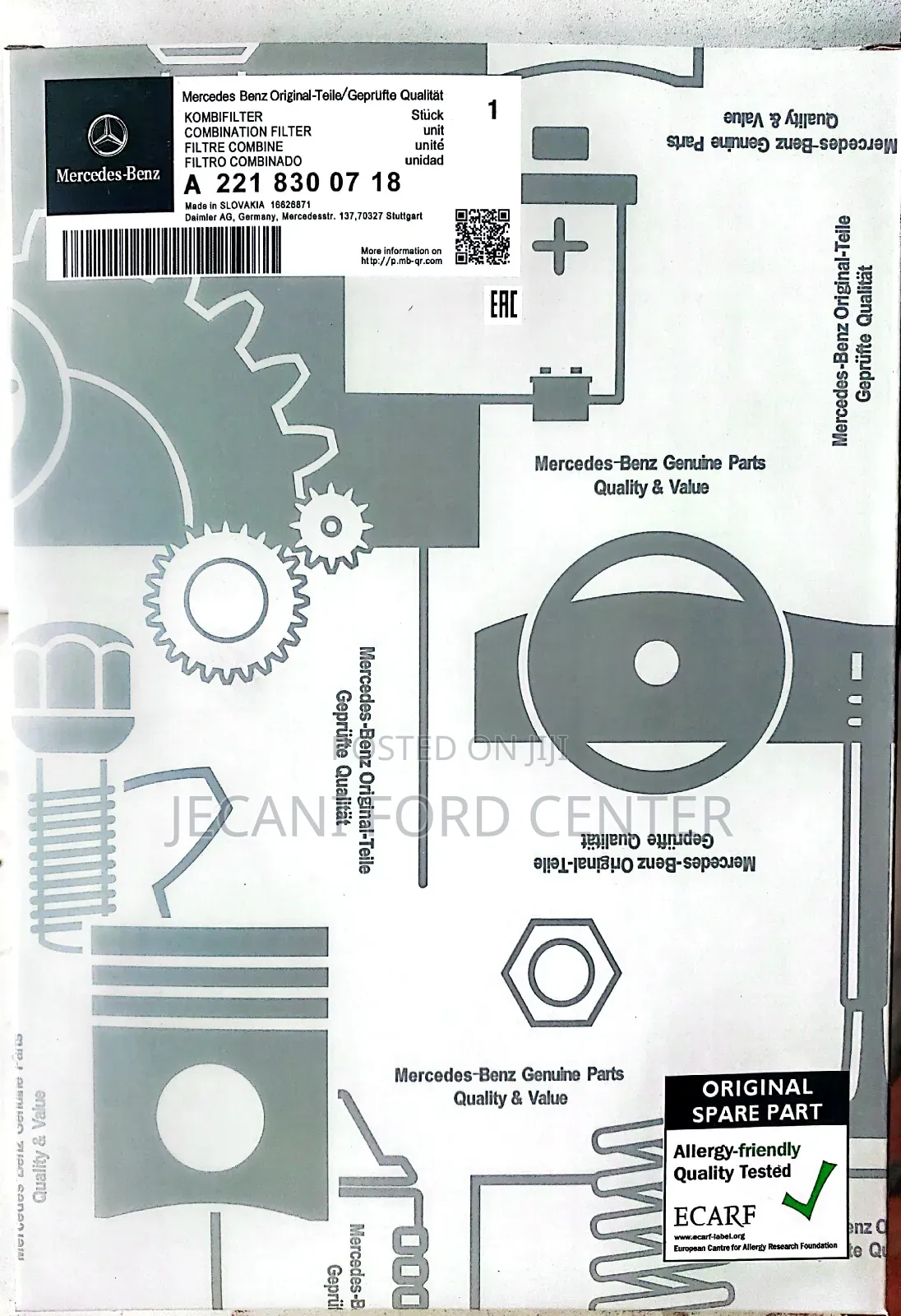 Mercedes Benz W221 Cabin Filter