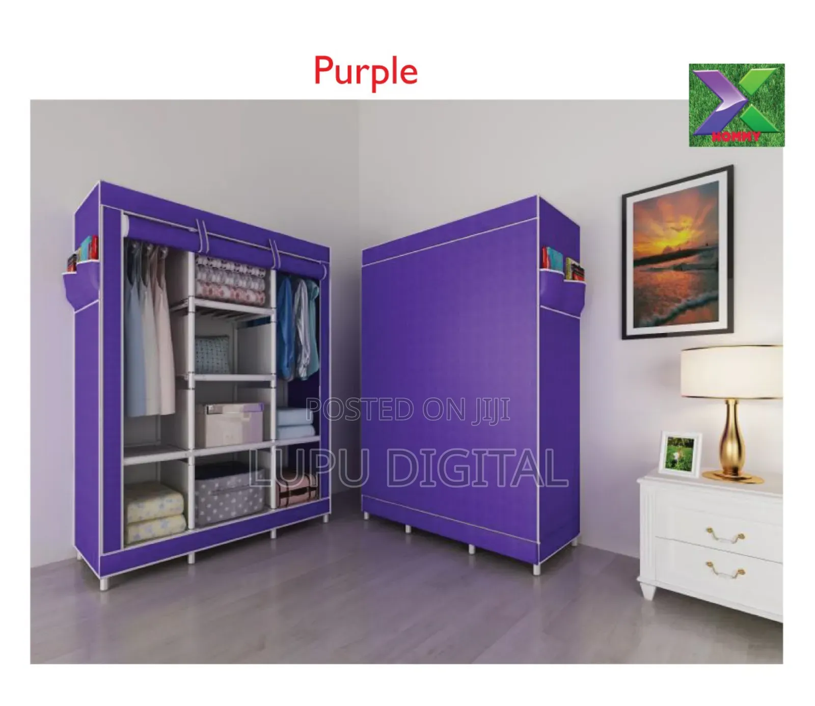 Original 3 Column Metallic Portable Wardrobes
