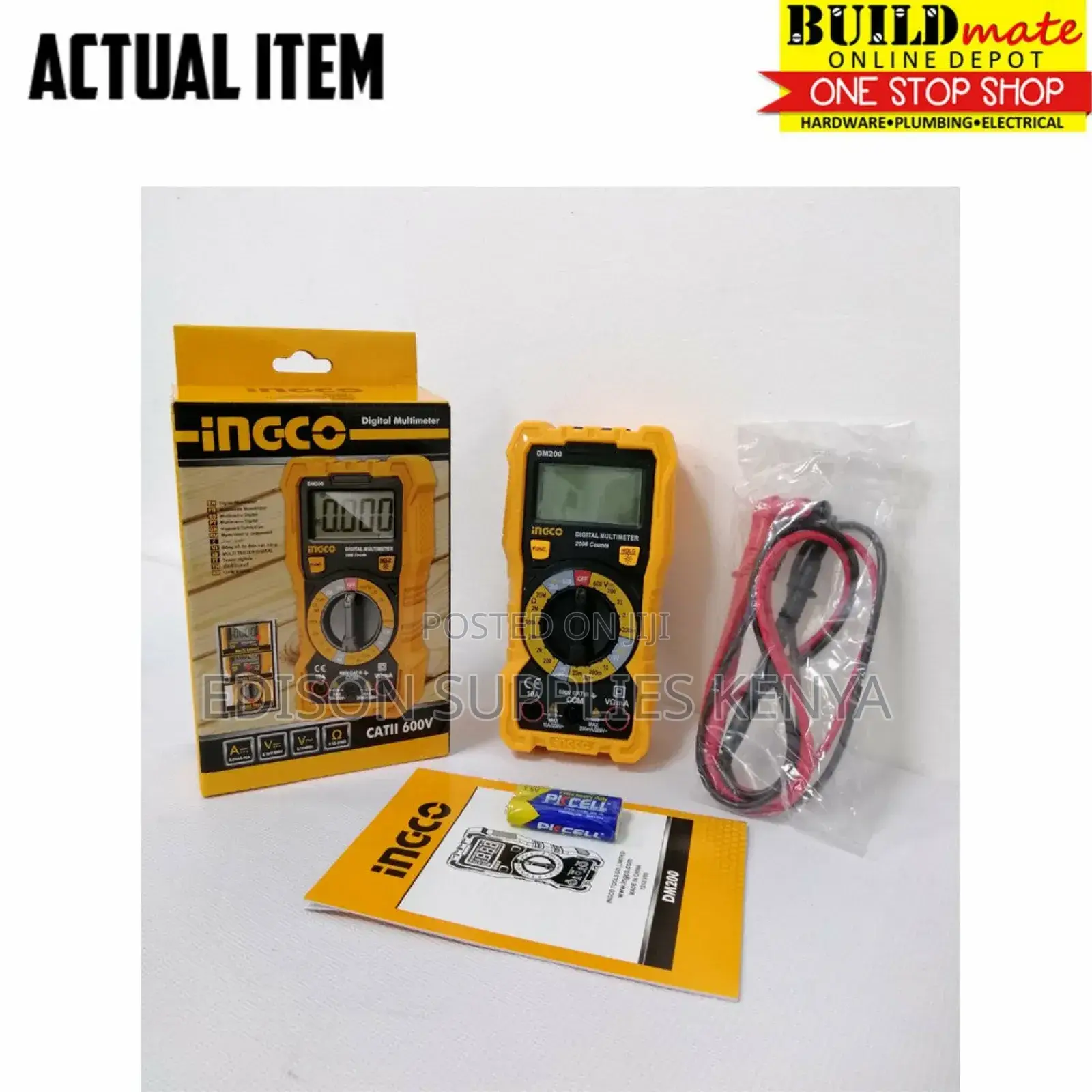 Multimeter Ingco Digital Multimeter DM200 AC/DC Heavy Duty
