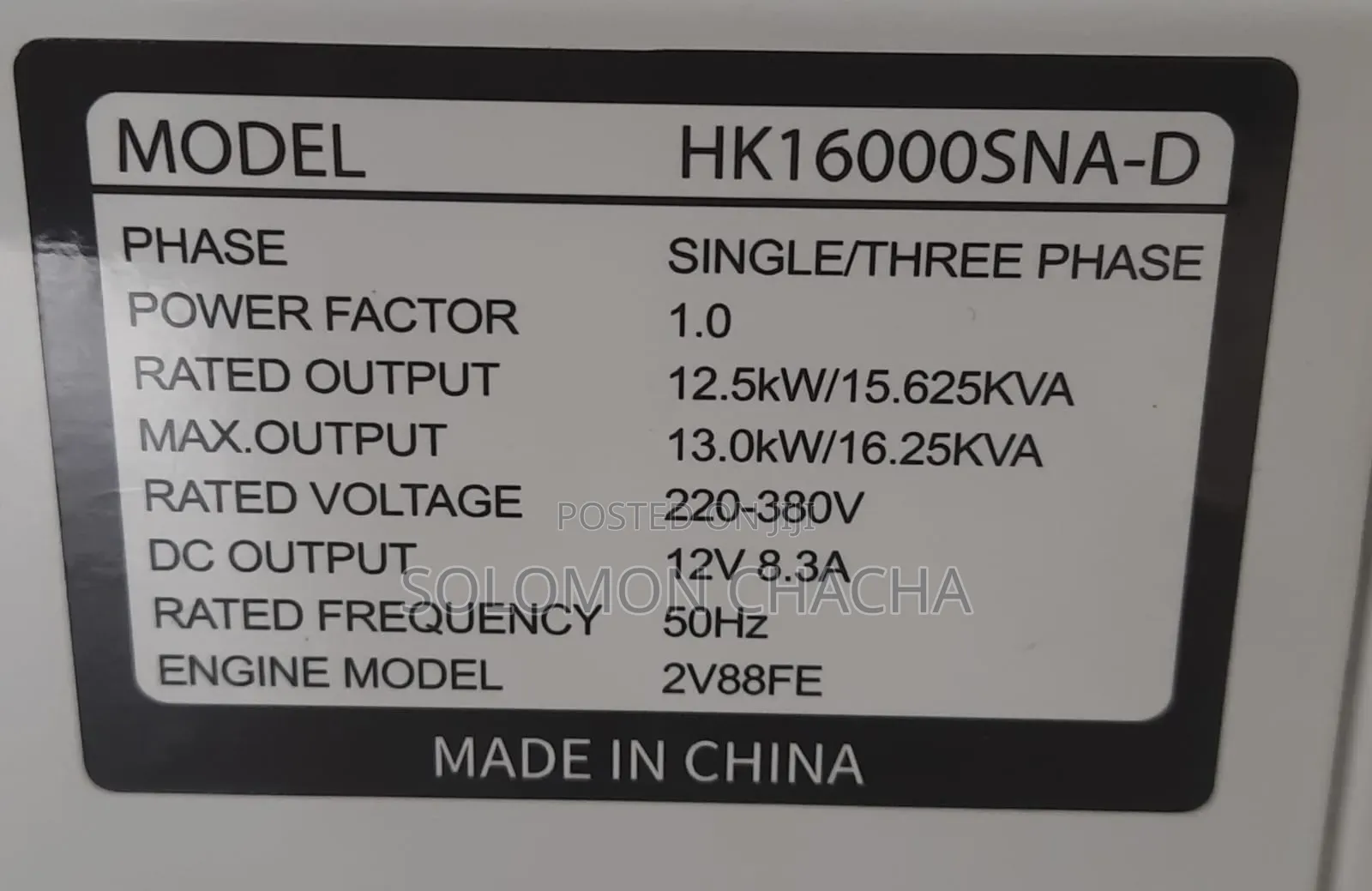 Hisaki 16 Kva Japan's Diesel Generator Dual Phase With Ats
