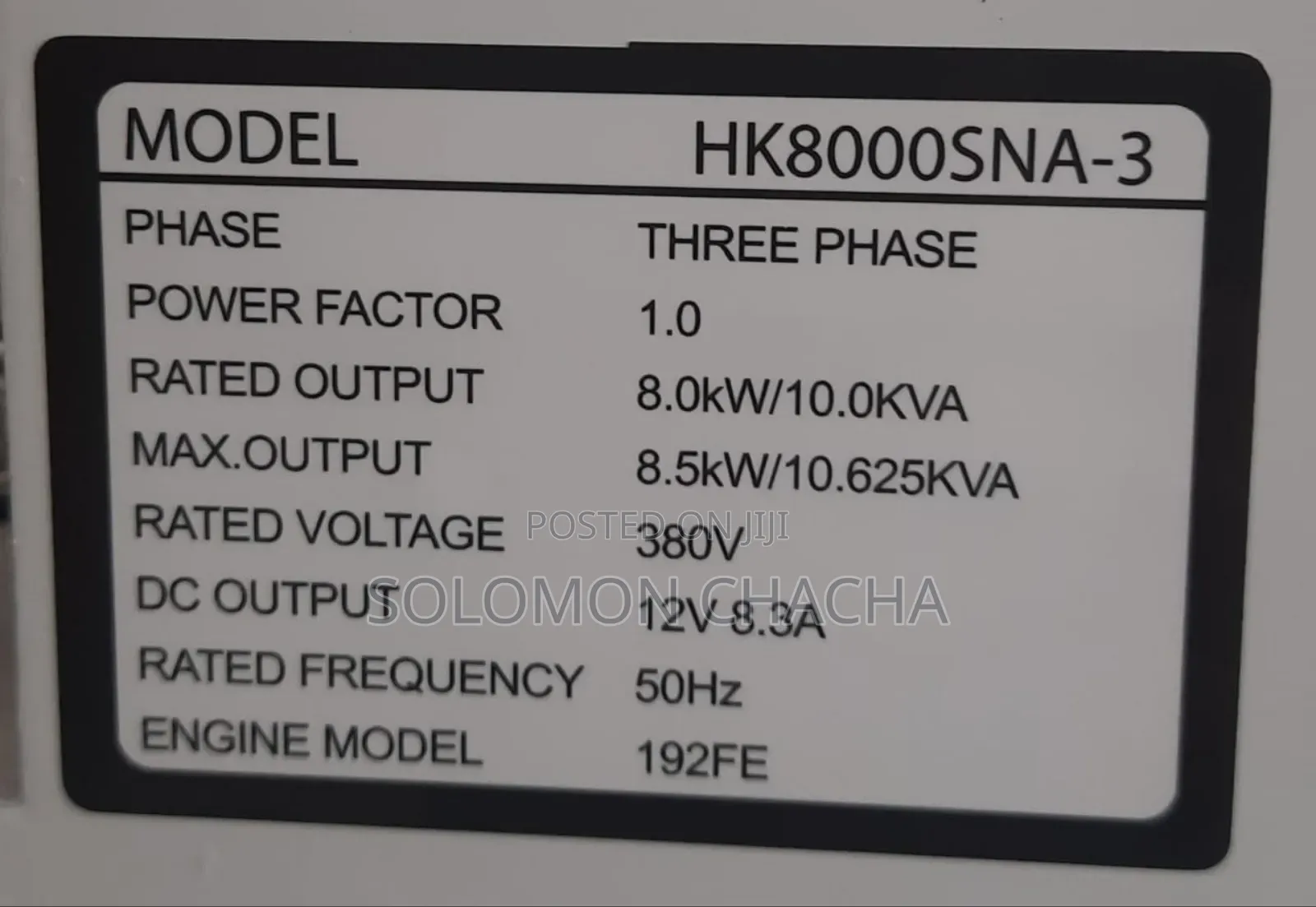 Hisaki Japan Diesel Generator 10kva *Three Phase With Ats* A