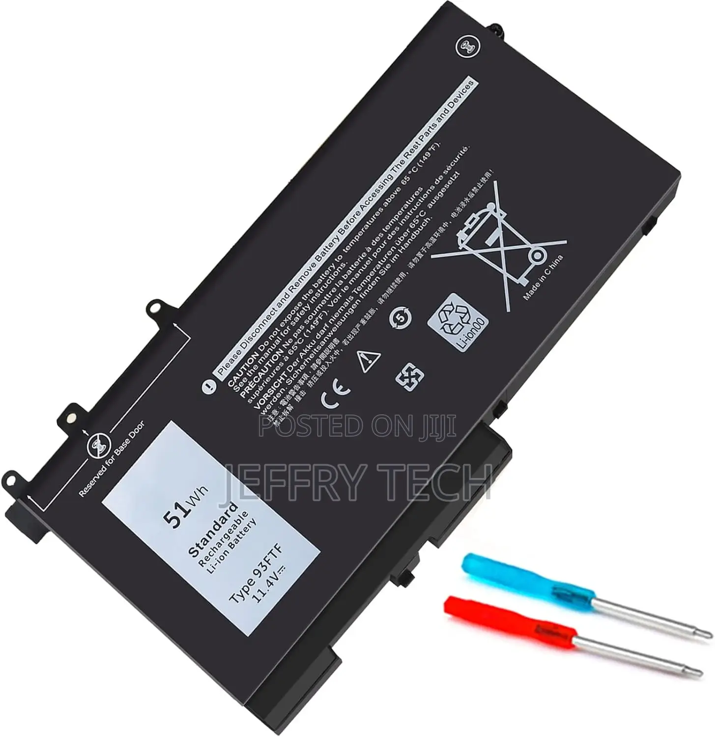 51wh 93FTF Battery for Dell Latitude 5580 5590 5480 5490 528