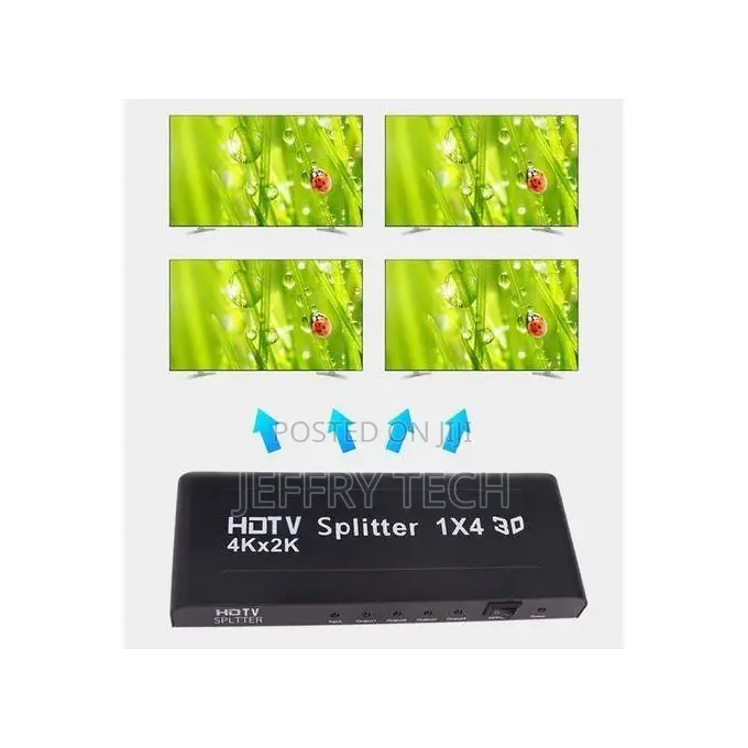 HDTV-Compatible Splitter 3D 1080P , 1 in 4 Out HDMI