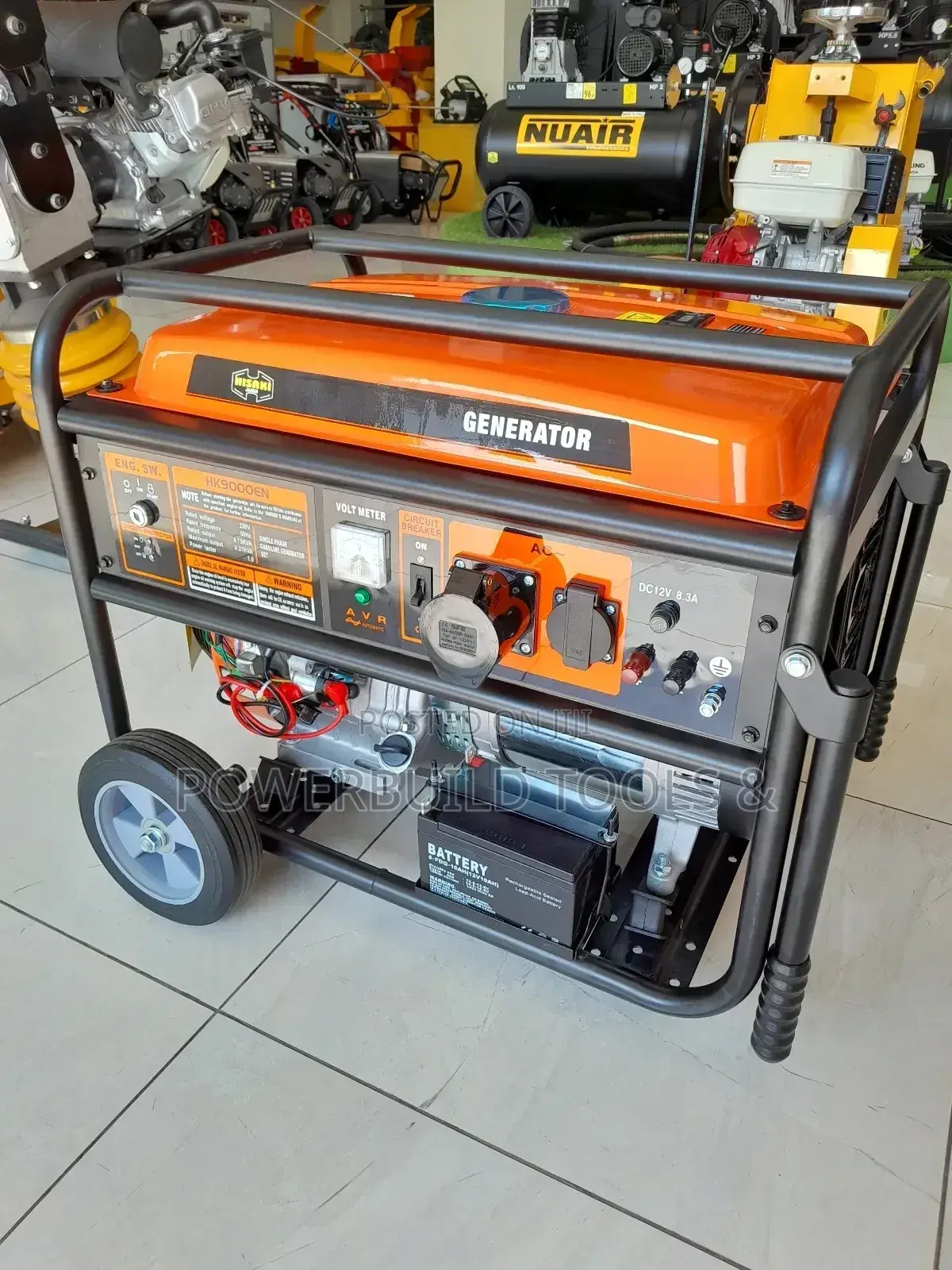 9kva Hisaki Single Phase Generator Petrol Powered