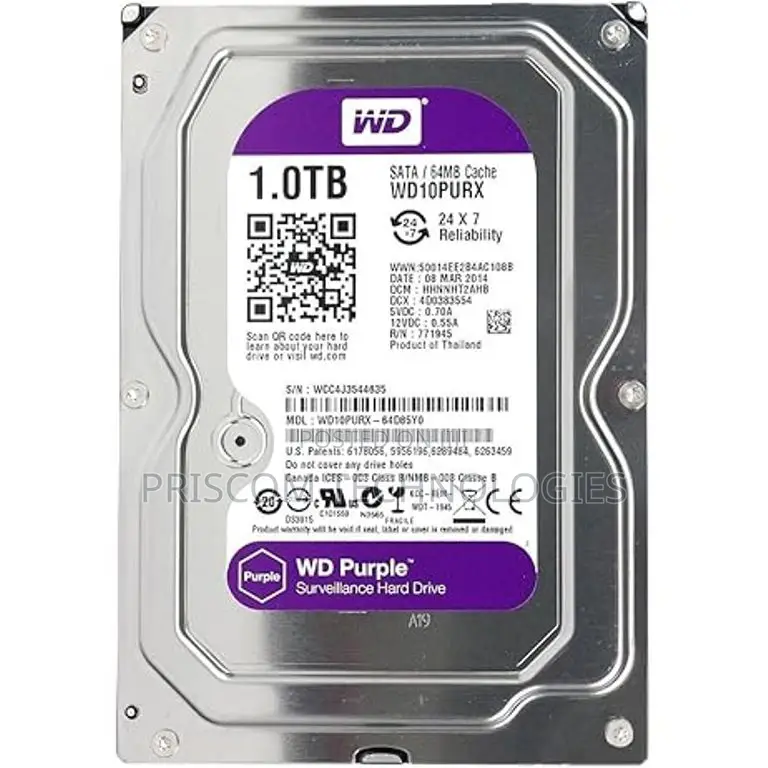 Hardisk 1TB Surveillance, 1TB WD Purple Surveillance Hardisk