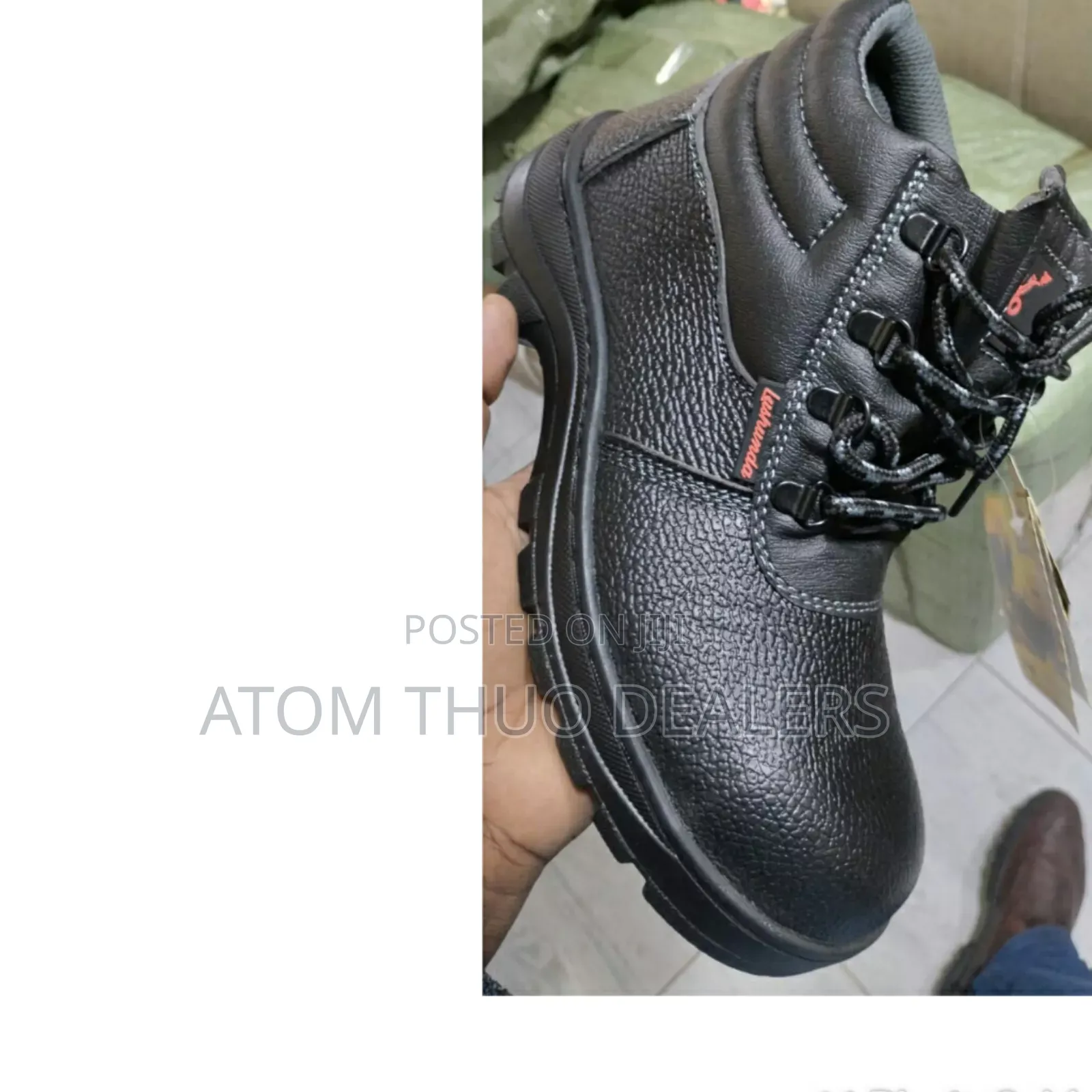 Black Leather Safety Boots Size 40 to 44 Available