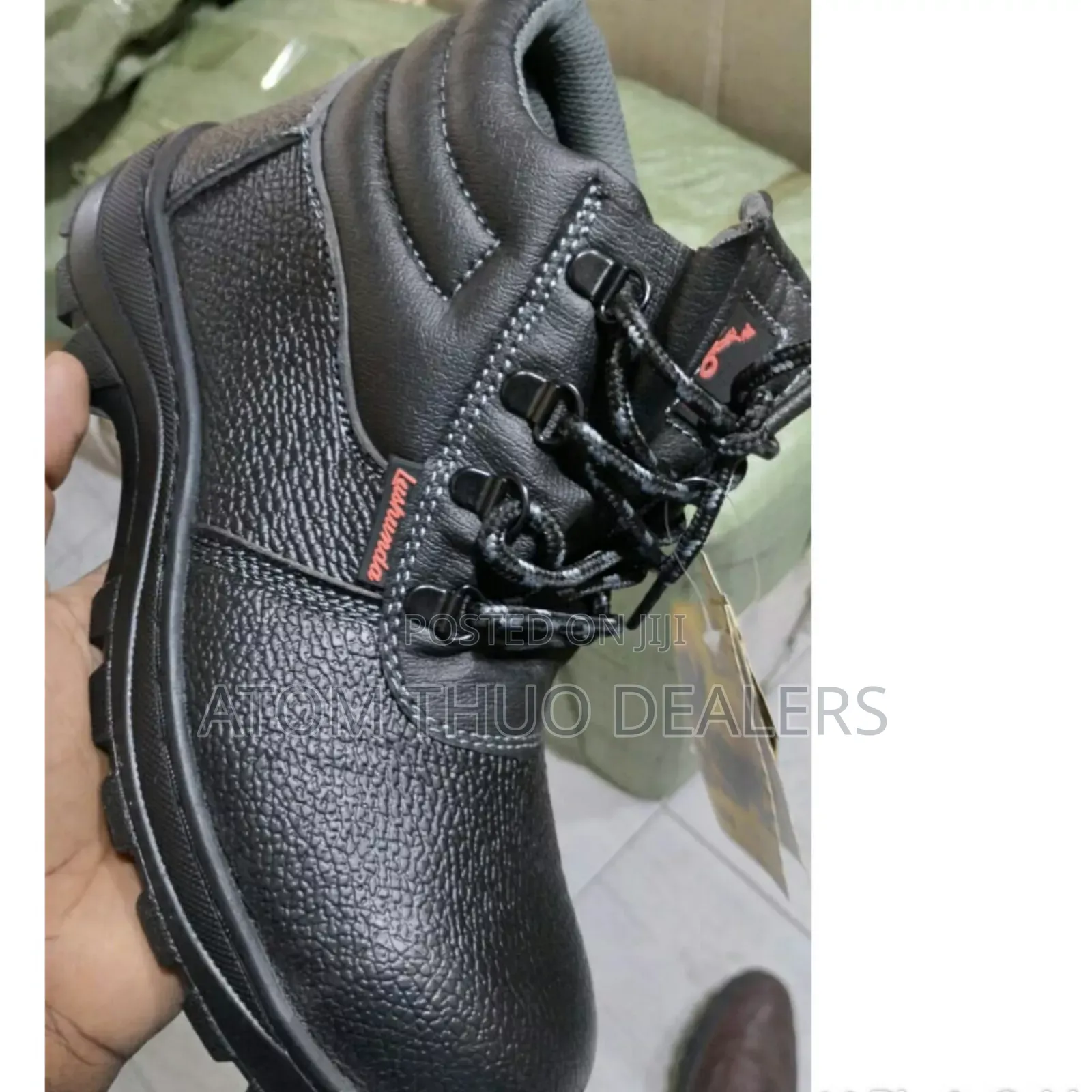 Black Leather Safety Boots Size 40 to 44 Available