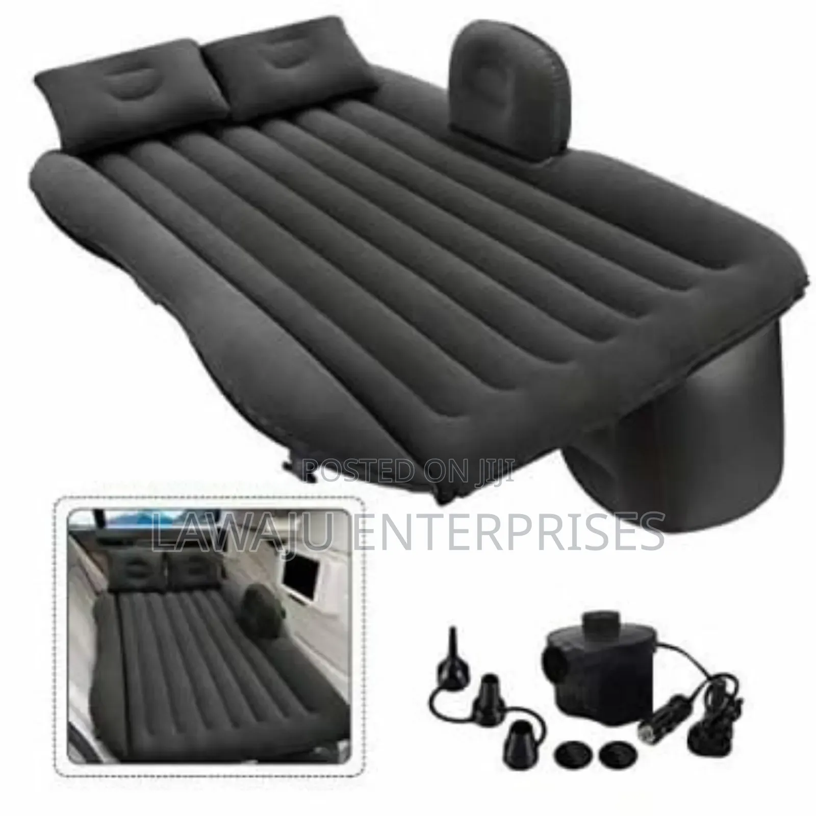 Black Inflatable Travel Bed