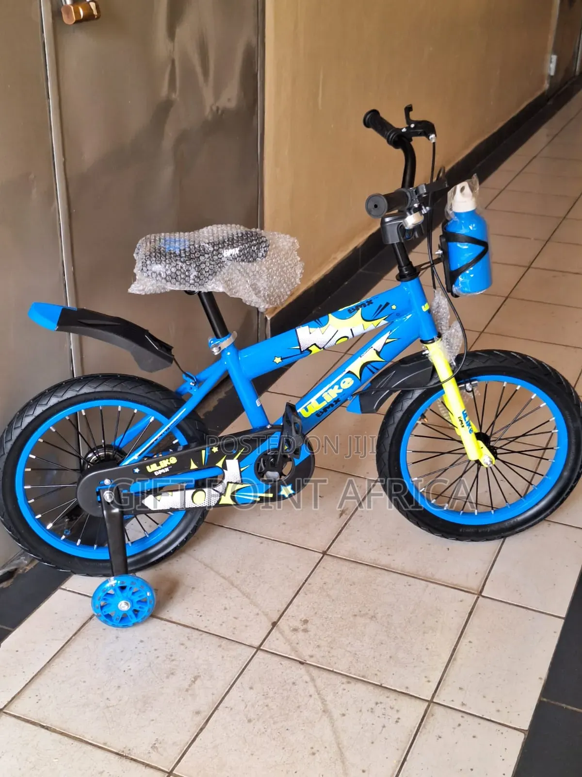 Size 16"Blue Kids Bike With Adjustable Seat