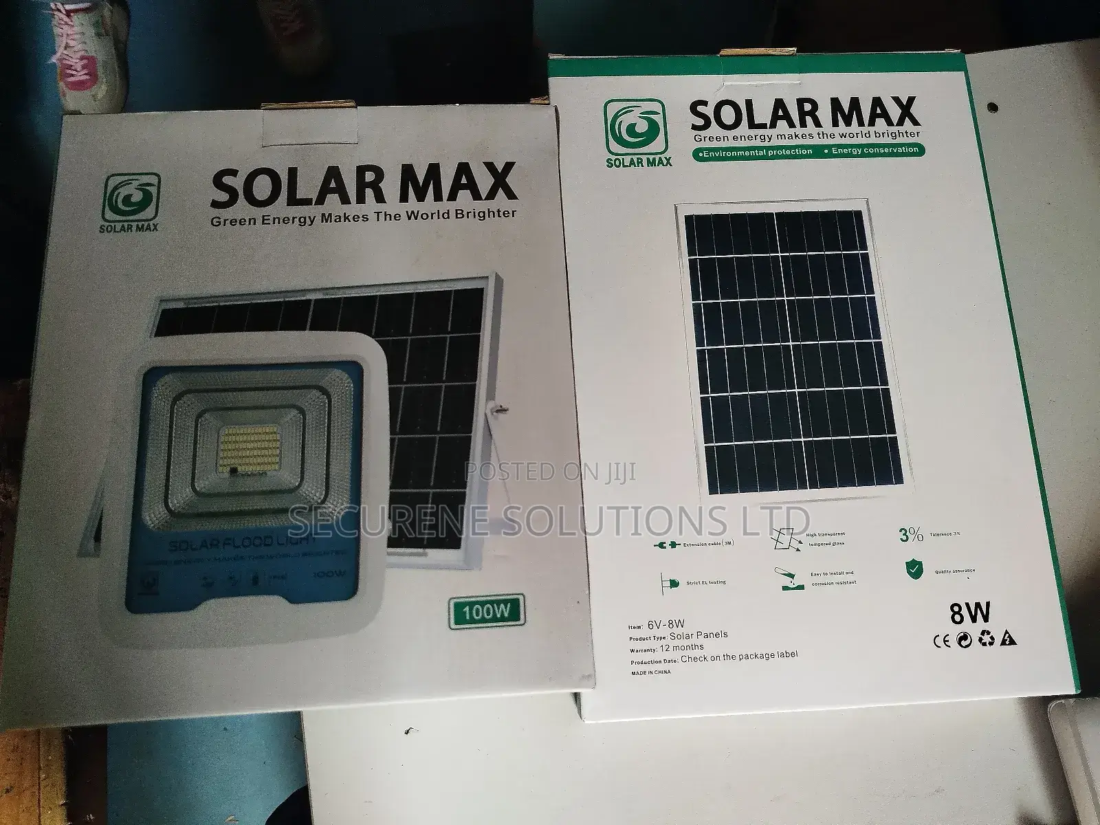100 Watts Solar Floodlight Solarmax With 8 Watts Solar Panel