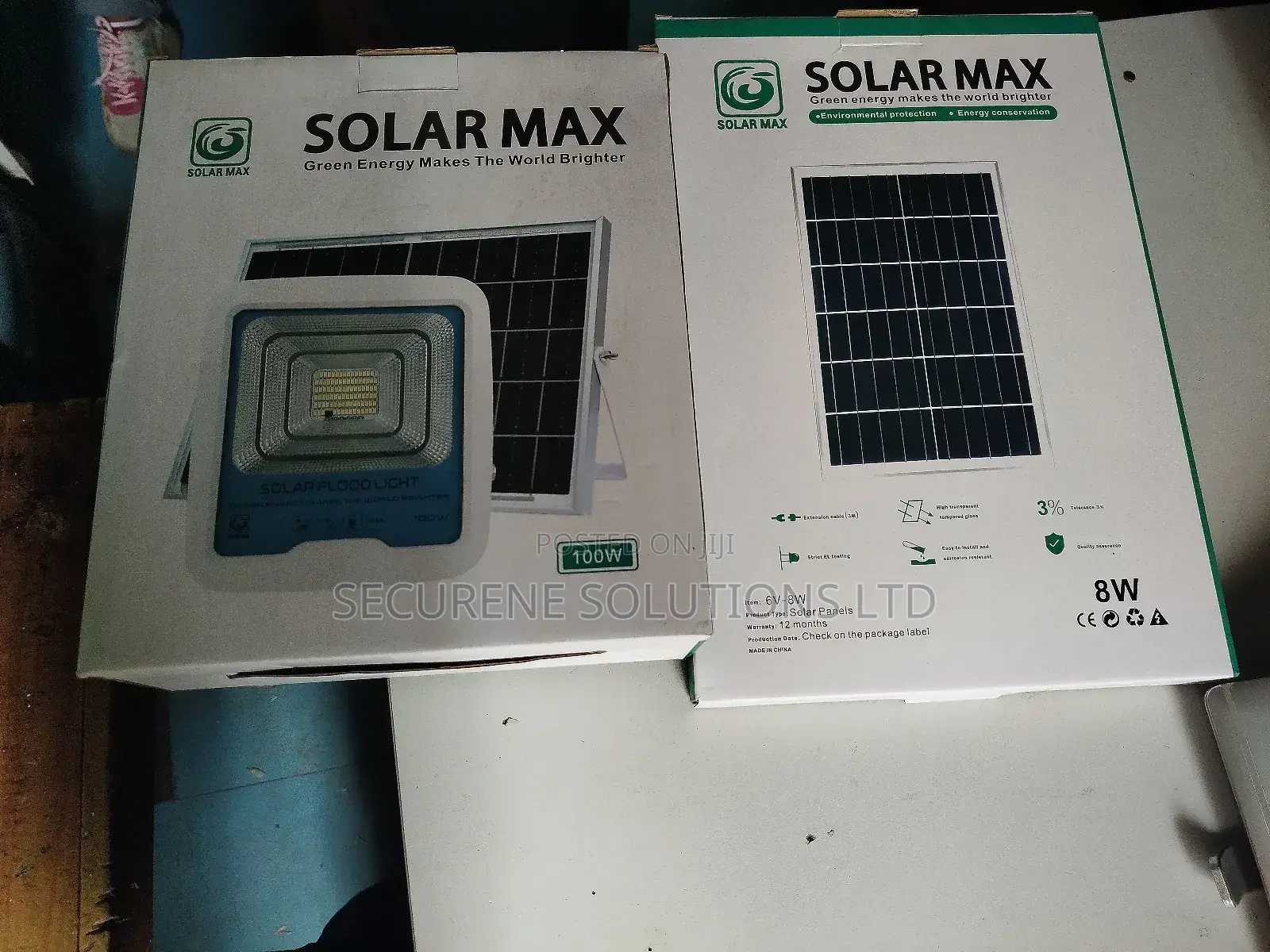 100 Watts Solar Floodlight Solarmax With 8 Watts Solar Panel