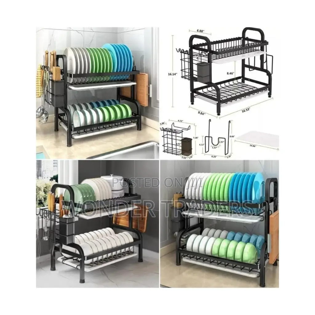 *2 Tier High Quality Carbon Steel Dish Rack*