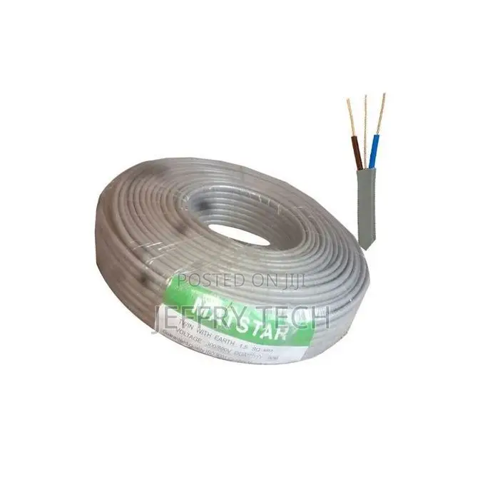 Mat Star 1.5 Twin Cable + Earth Flat Power Electrical Cable
