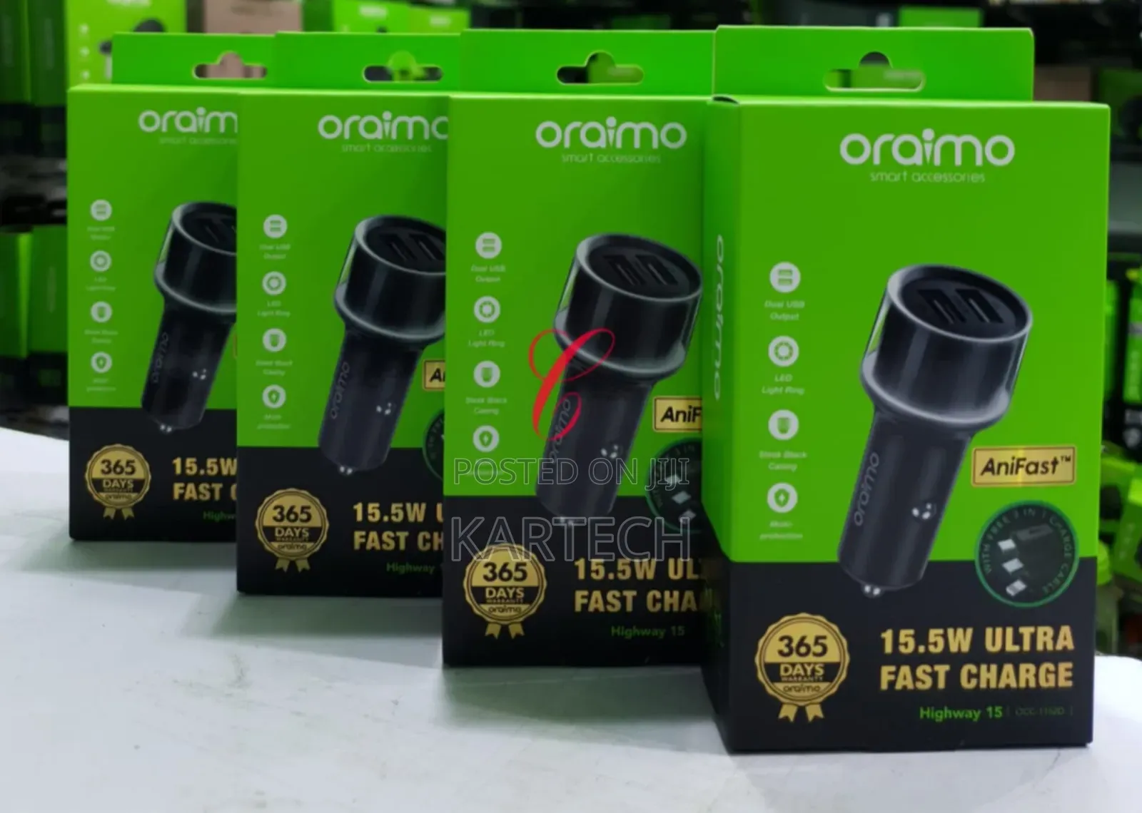 Oraimo Highway 15 15.5W Ultra Fast Car Charger