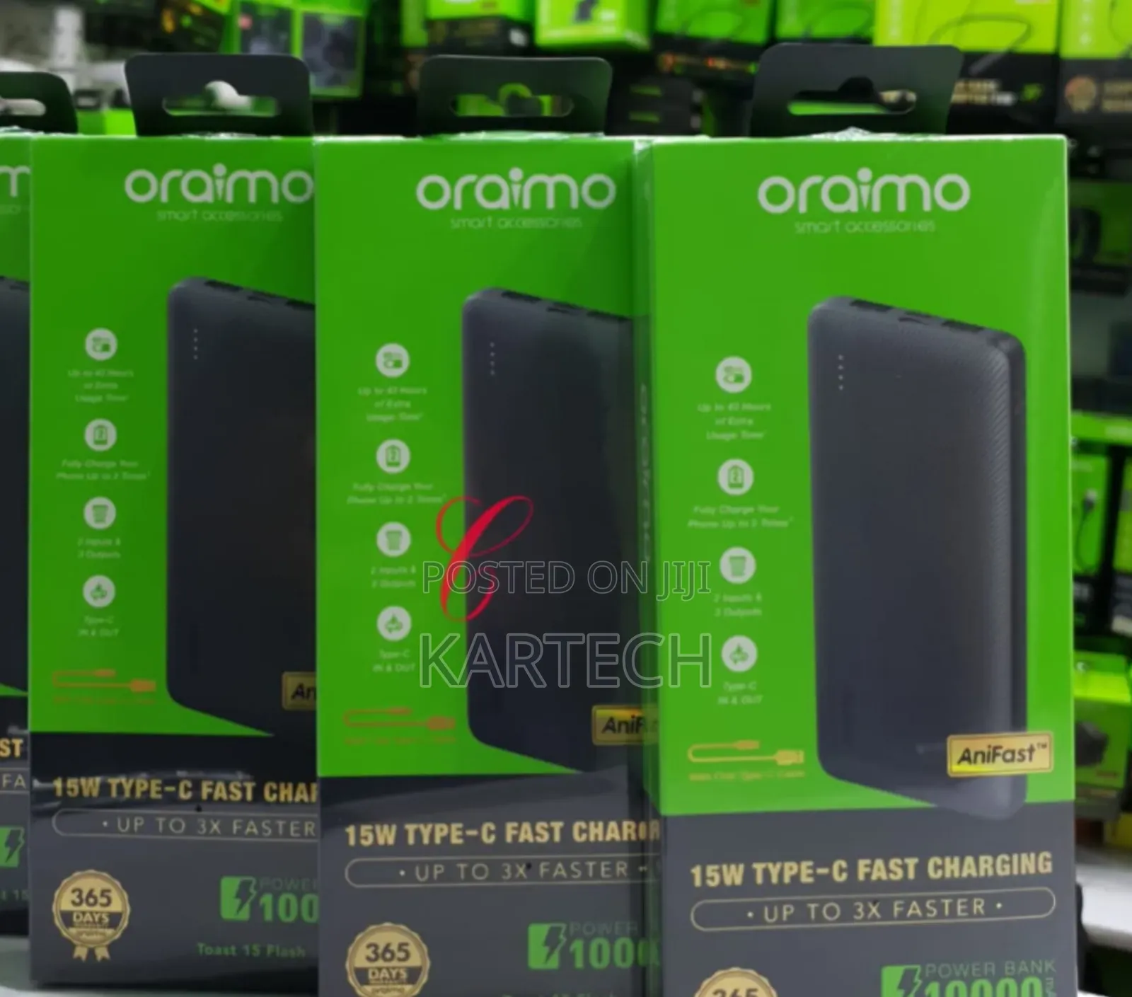 Oraimo Toast 15 10,000mah Power Bank With Type C Output