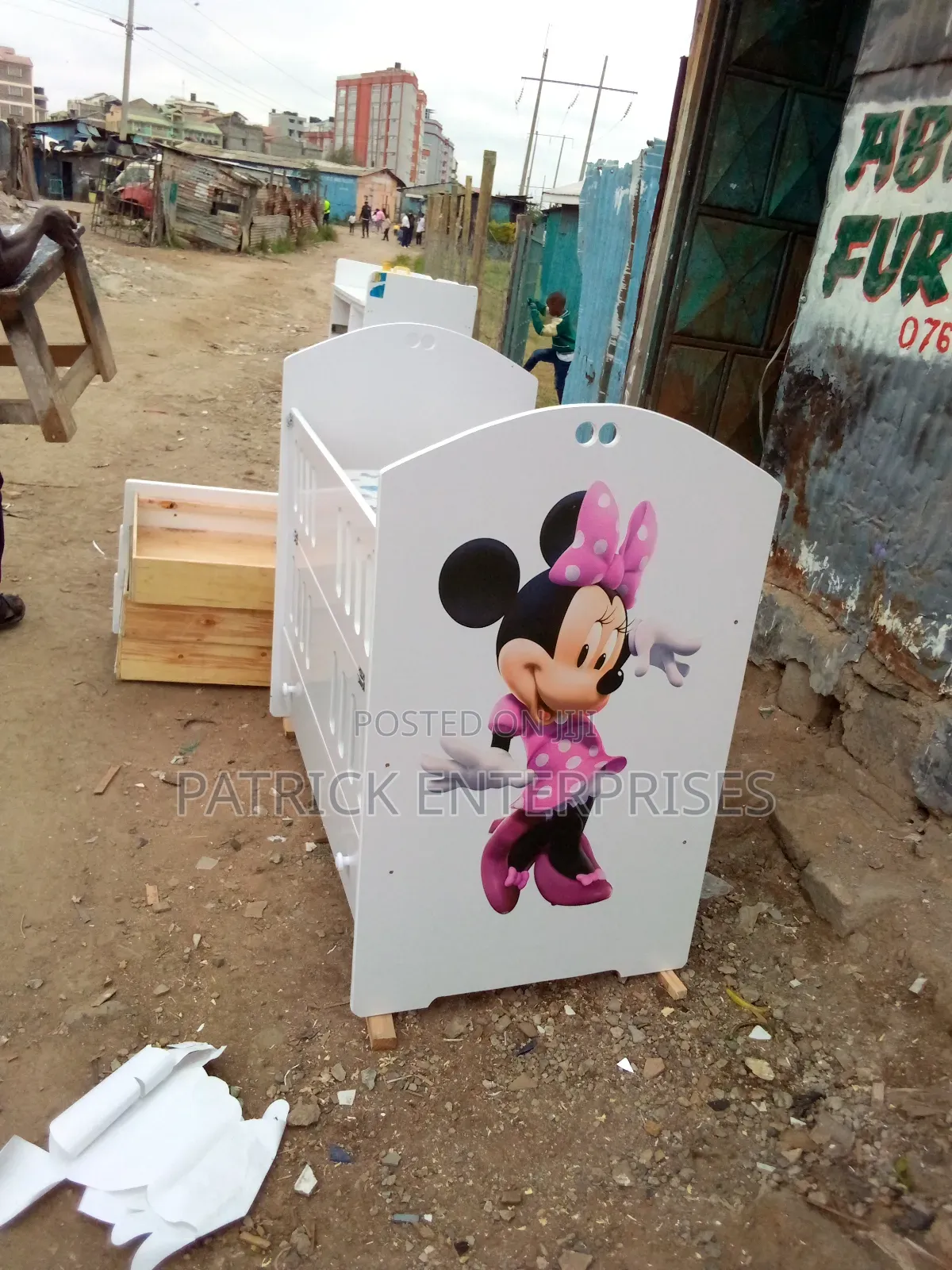 Modern MDF/Wooden Baby Cot 4 by 2 Fitts
