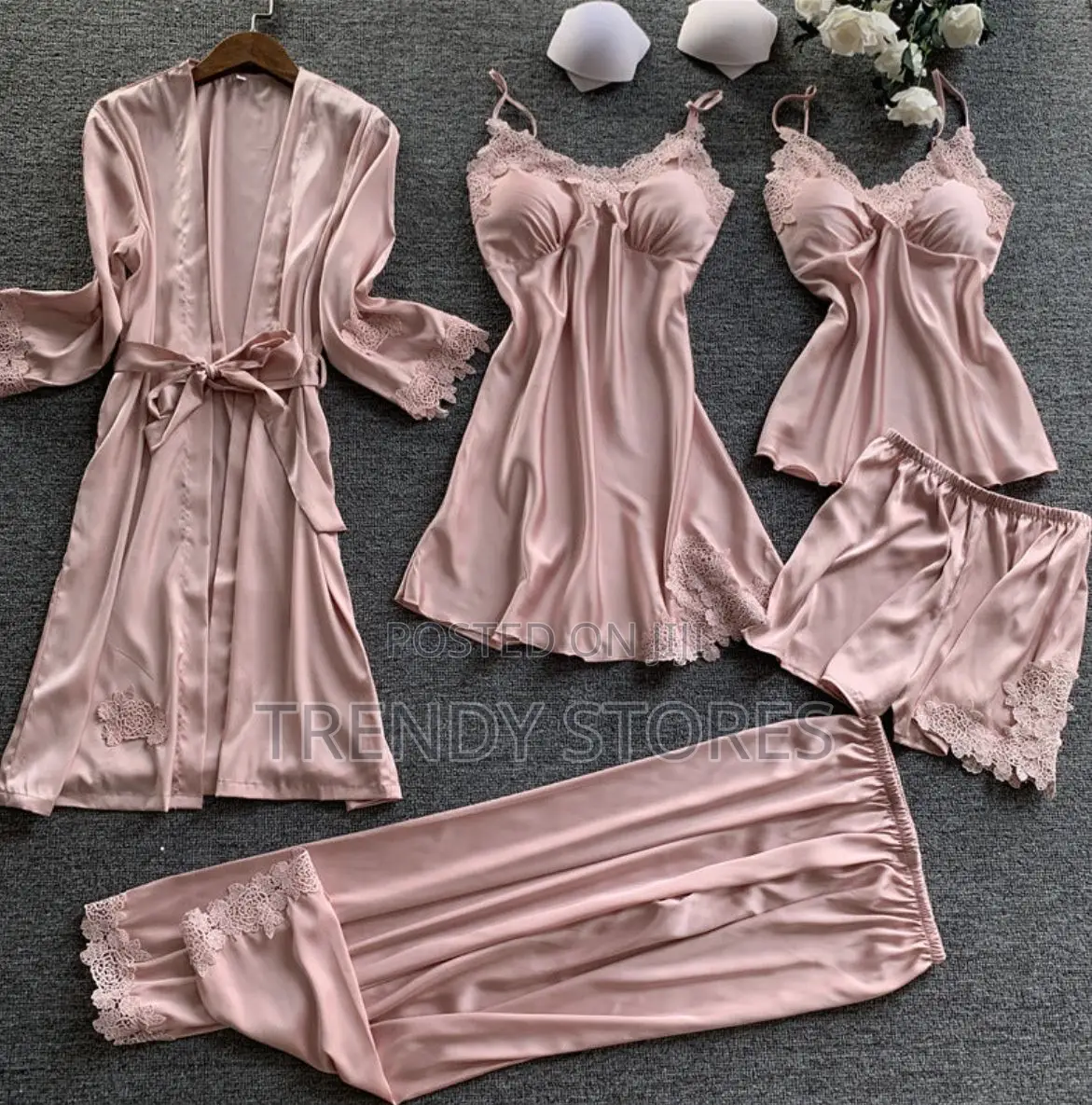 Peach 5 in 1 Pyjamas Set