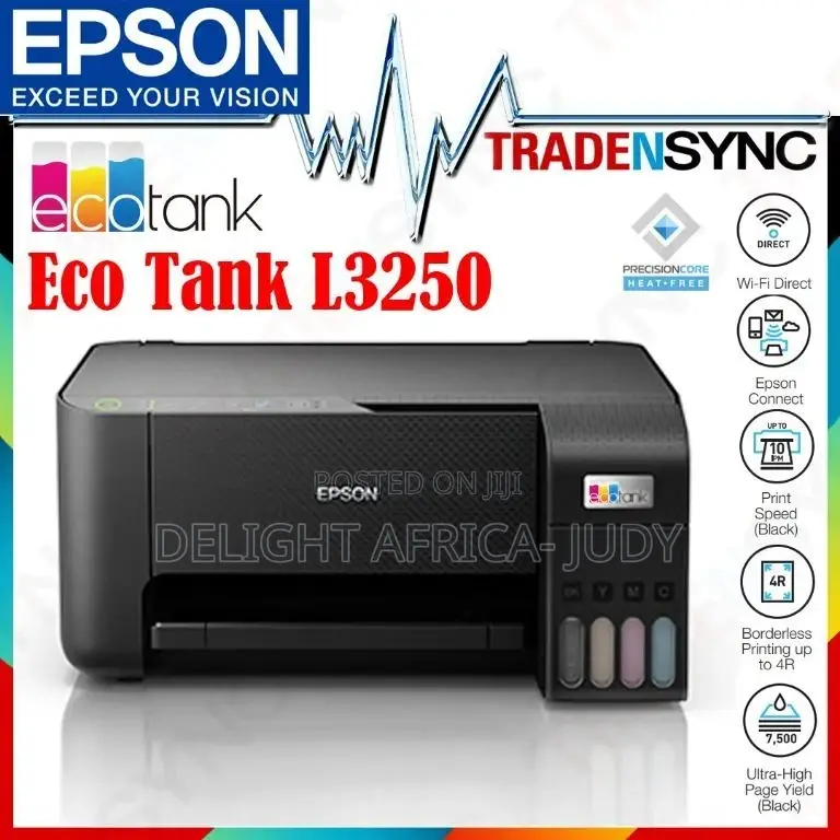 Wireless Printer Epson L3250 Ink Tank Printer, Scan, Copy