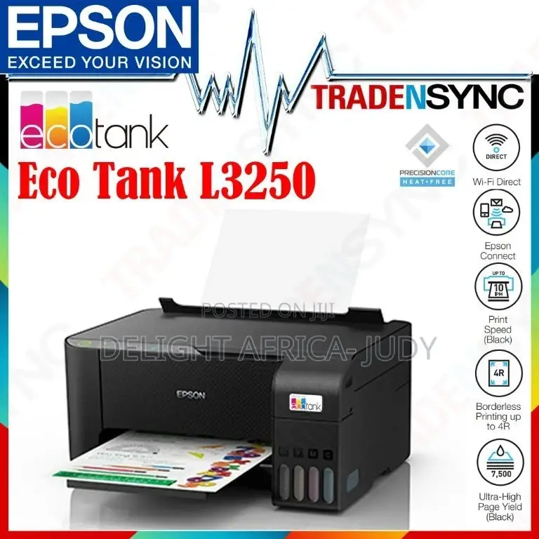 Wireless Printer Epson L3250 Ink Tank Printer, Scan, Copy