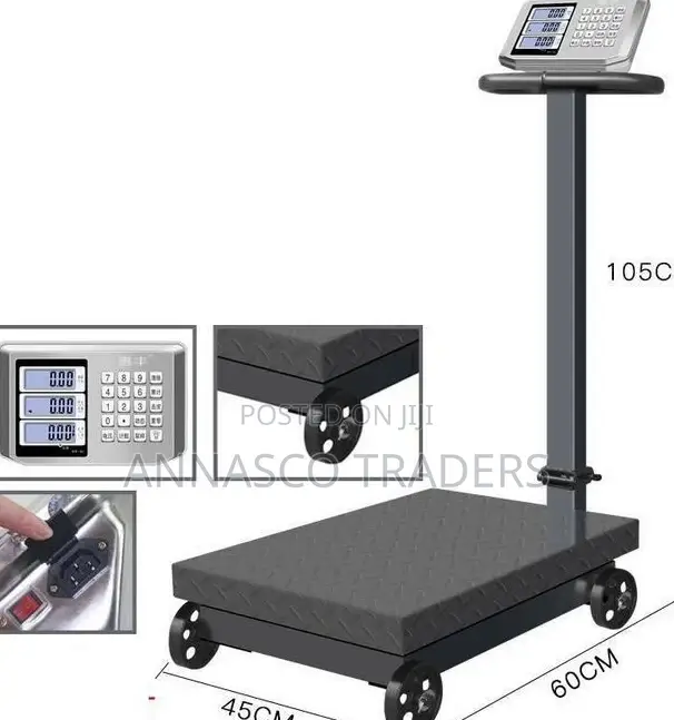 TCS Heavy Duty Digital Weighing Scale 600kg With Wheels