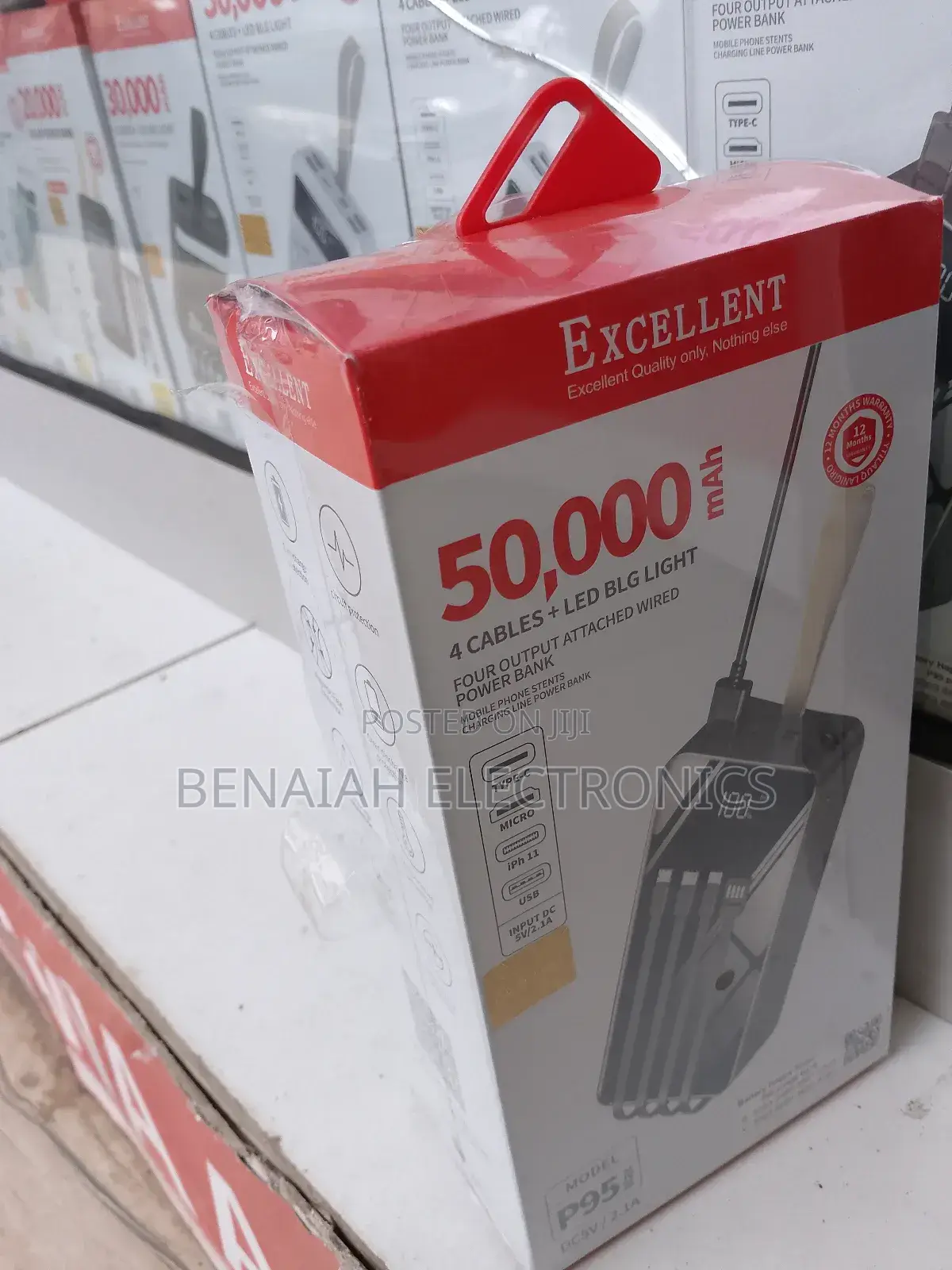 Excellent Power Bank 50000mah.Four Output Wired Power Bank