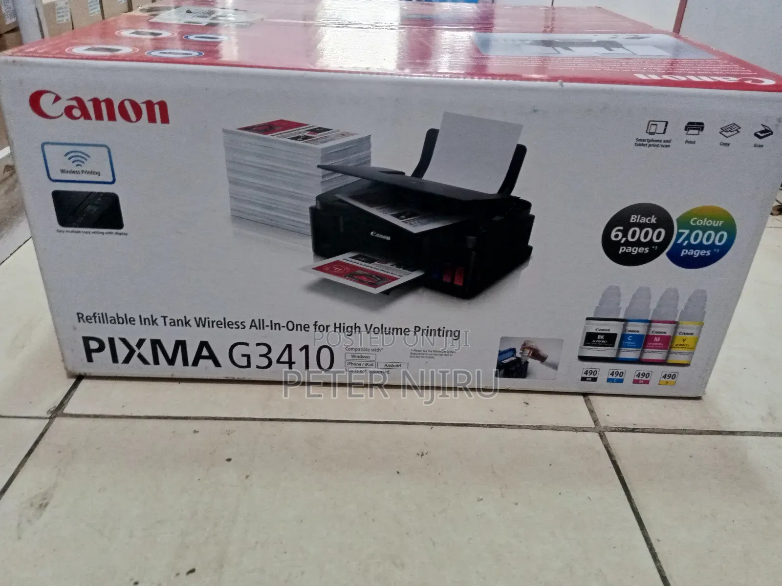 Canon PIXMA G3410 A4 Colour Multifunction Printer