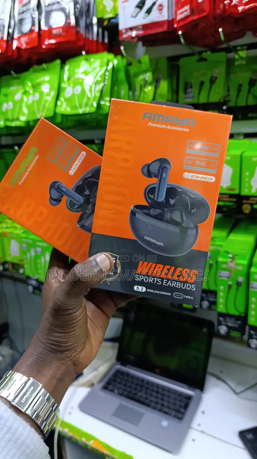 Amaya Atw Anc08 Wireless Sport Earbuds Anc Enc