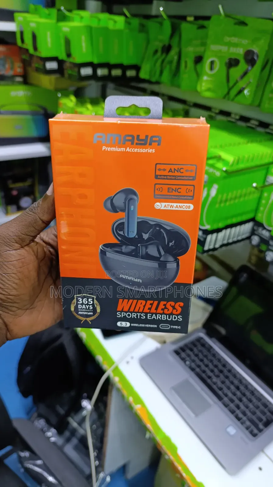 Amaya Atw Anc08 Wireless Sport Earbuds Anc Enc