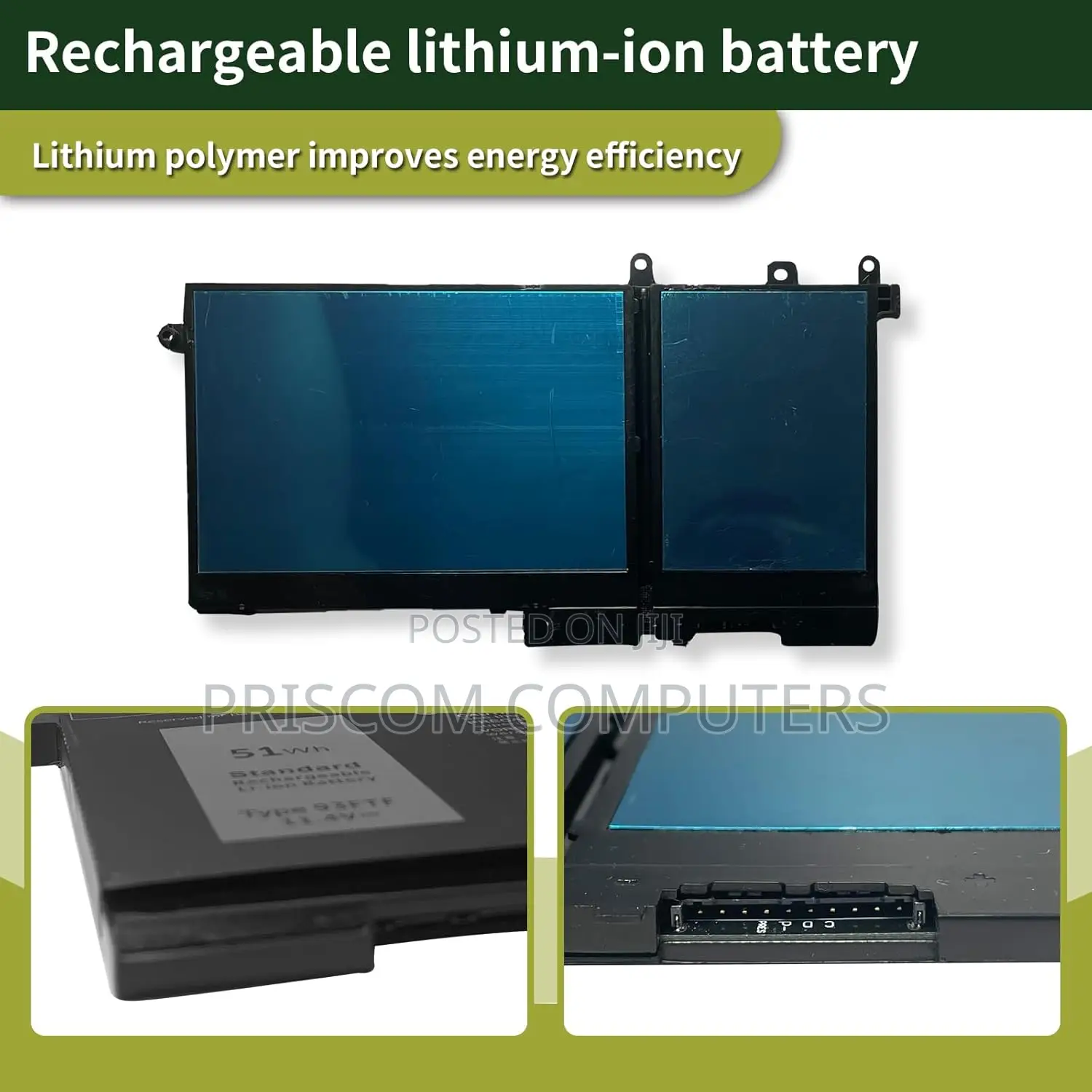93FTF Laptop Battery Dell Precision 15 3520 D4CMT 4YFVG 83XP