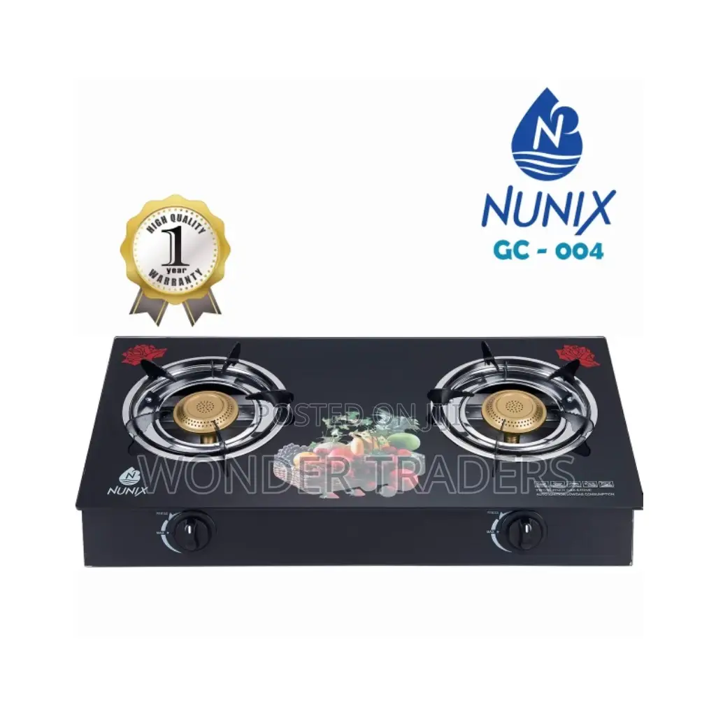 2-Burner, Tampered Glass Top