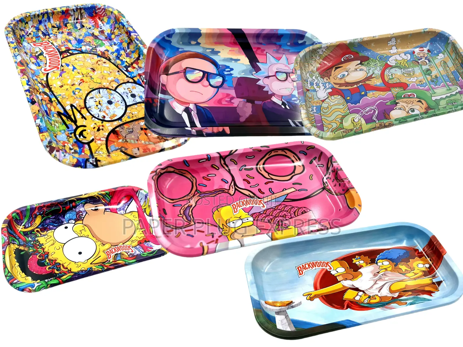 Large Metalic Rolling Tray