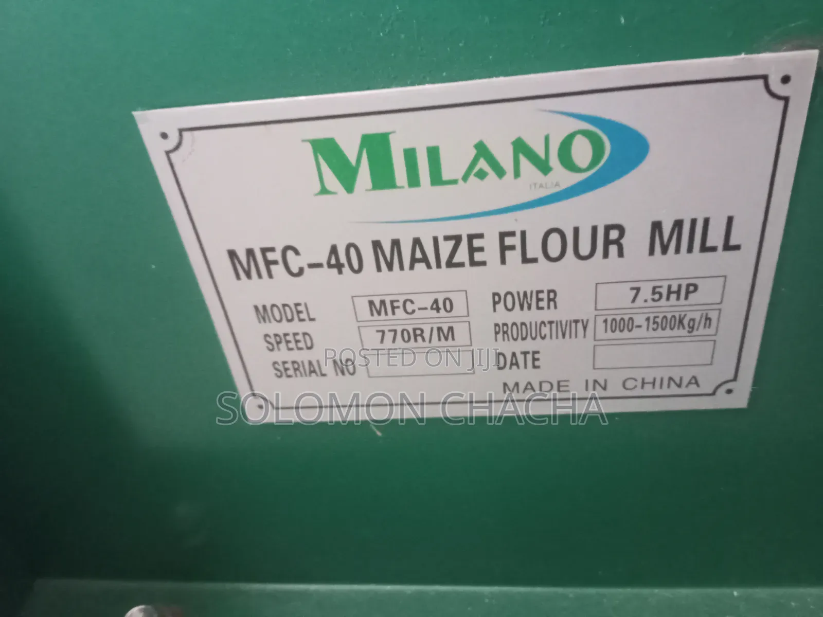 MFM-60 Milano Roller Mill MFC-40 Pre Crusher *WITHOUT MOTORS