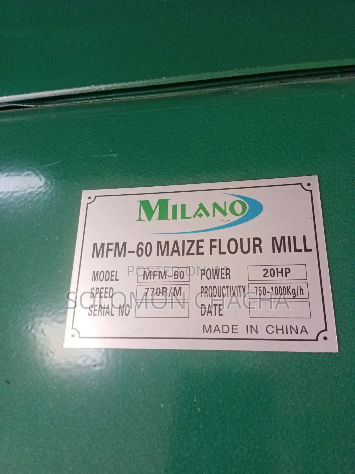 MFM-60 Milano Roller Mill MFC-40 Pre Crusher *WITHOUT MOTORS