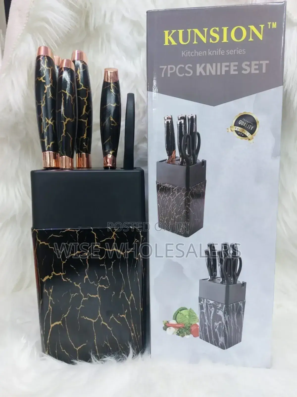 Marble Kitchen Knife Set
 