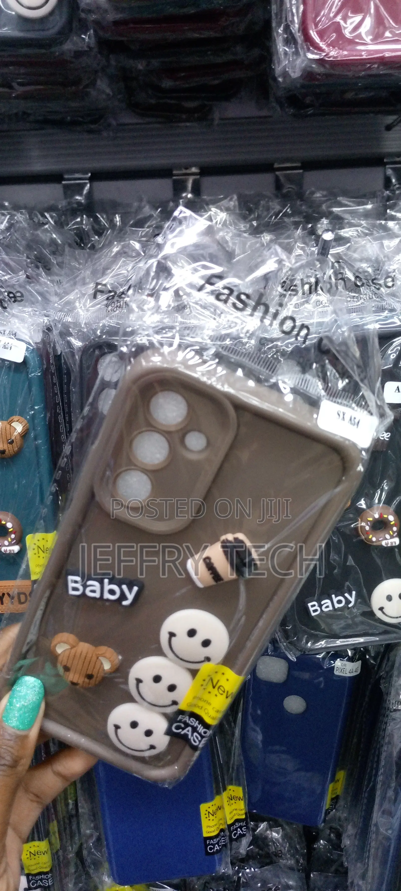 Back Cover for Samsung Galaxy A54 5G, 3D Cute Curly Cartoon
