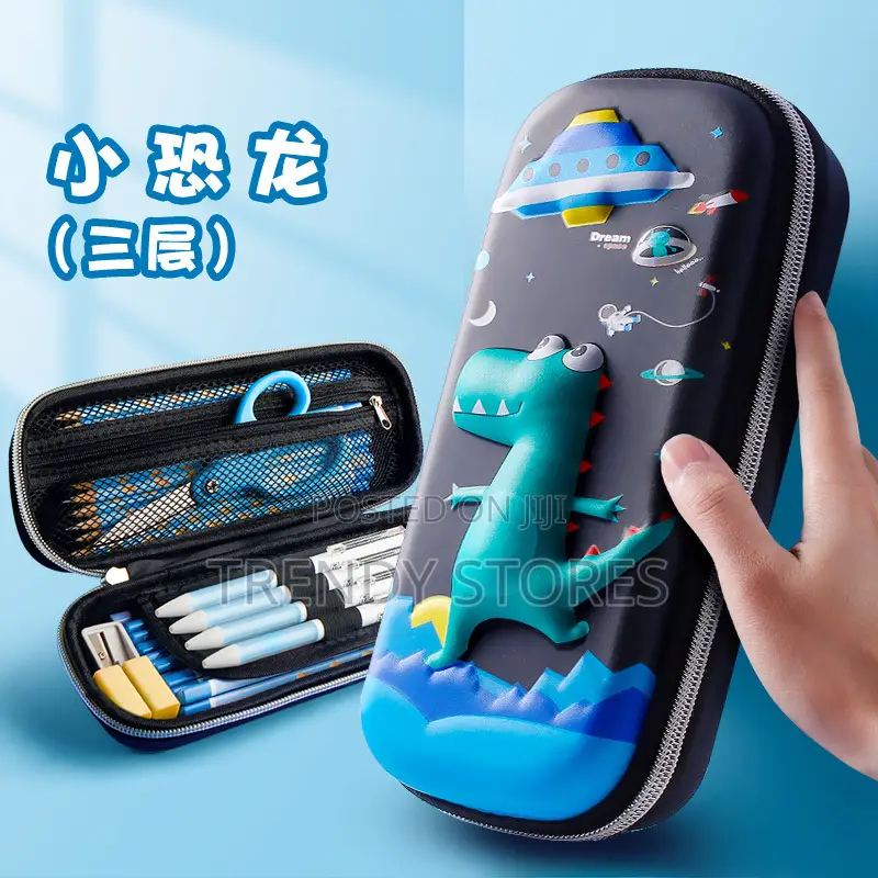 Dinosaur Cartoon Themed Pencil Pouch