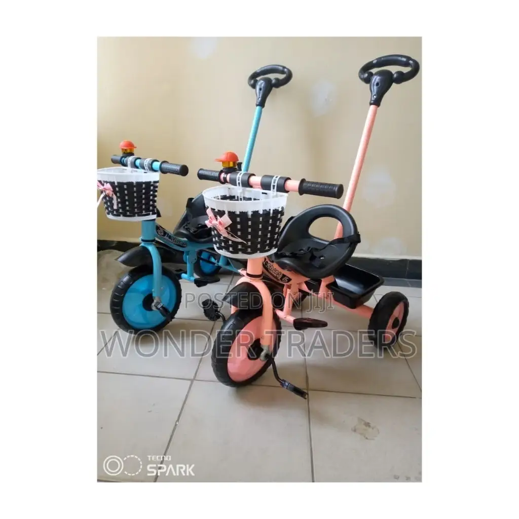 Tricycle With Pushhandle, Footrest and Basket