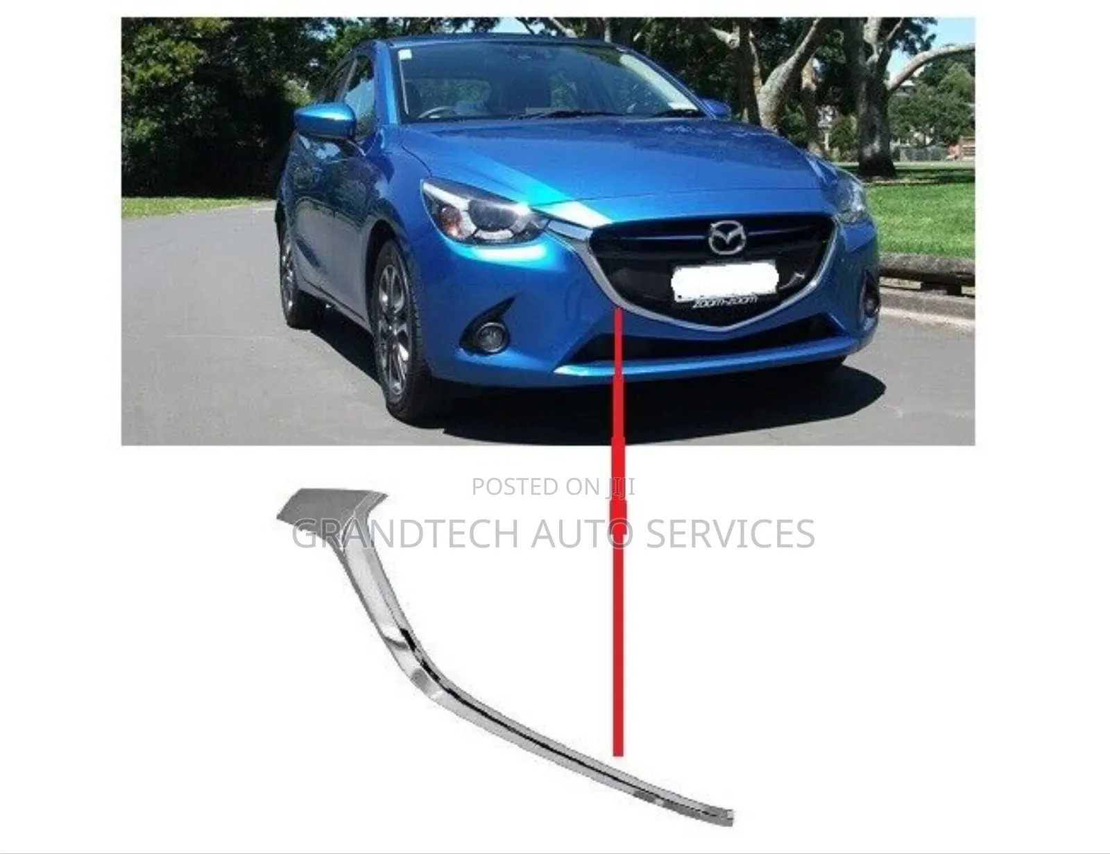 Mazda Demio 2014-2019 Grill Chrome