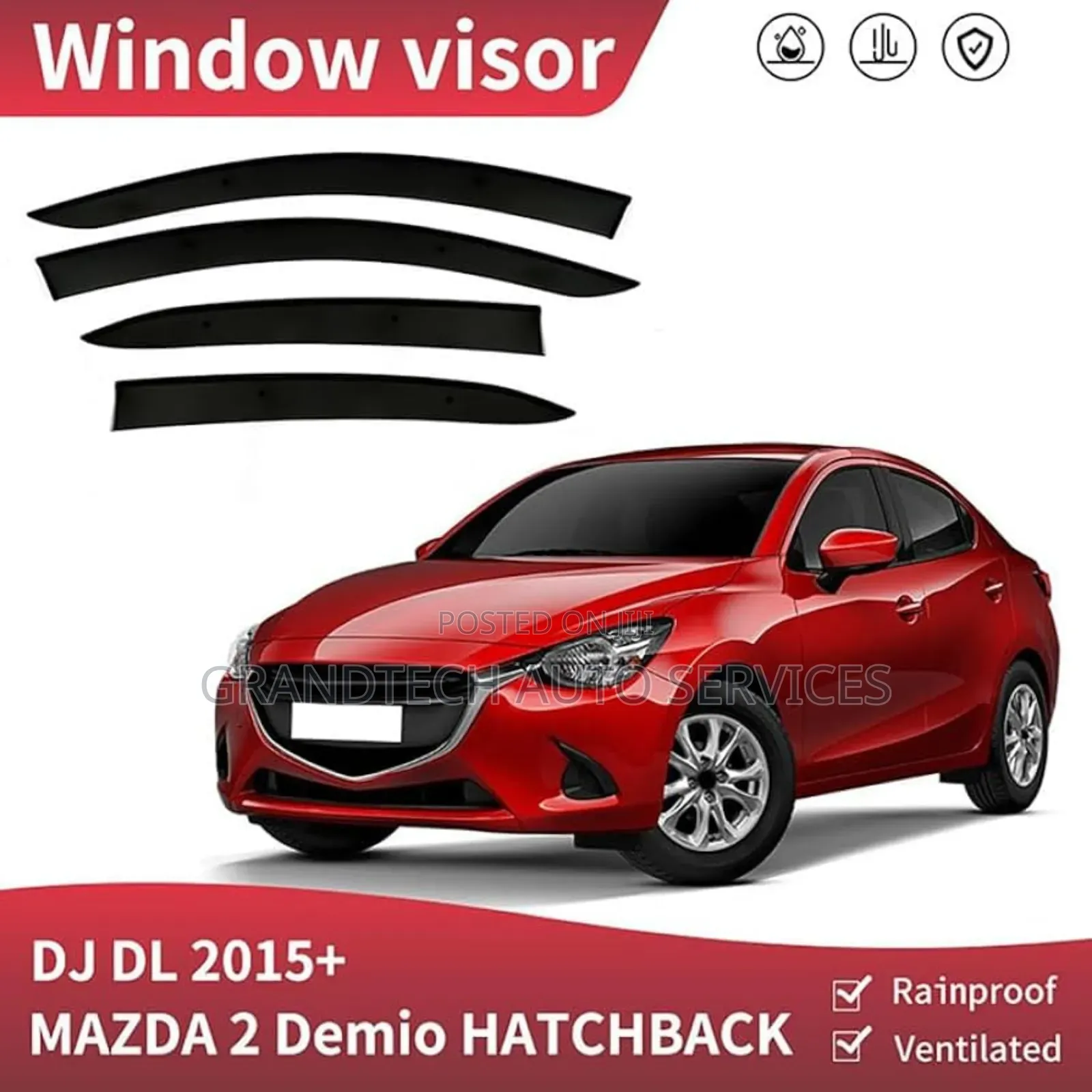 Mazda Demio/Mazda 2 2015-2018 Windbreakers