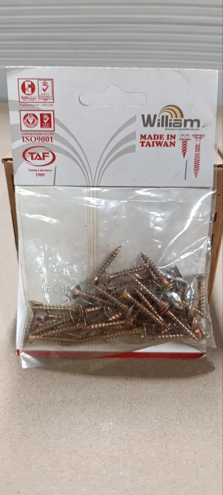 Chipboard/Mdf Screws(50pcs/Box) (M4.0 * 25mm)/1 Inch.