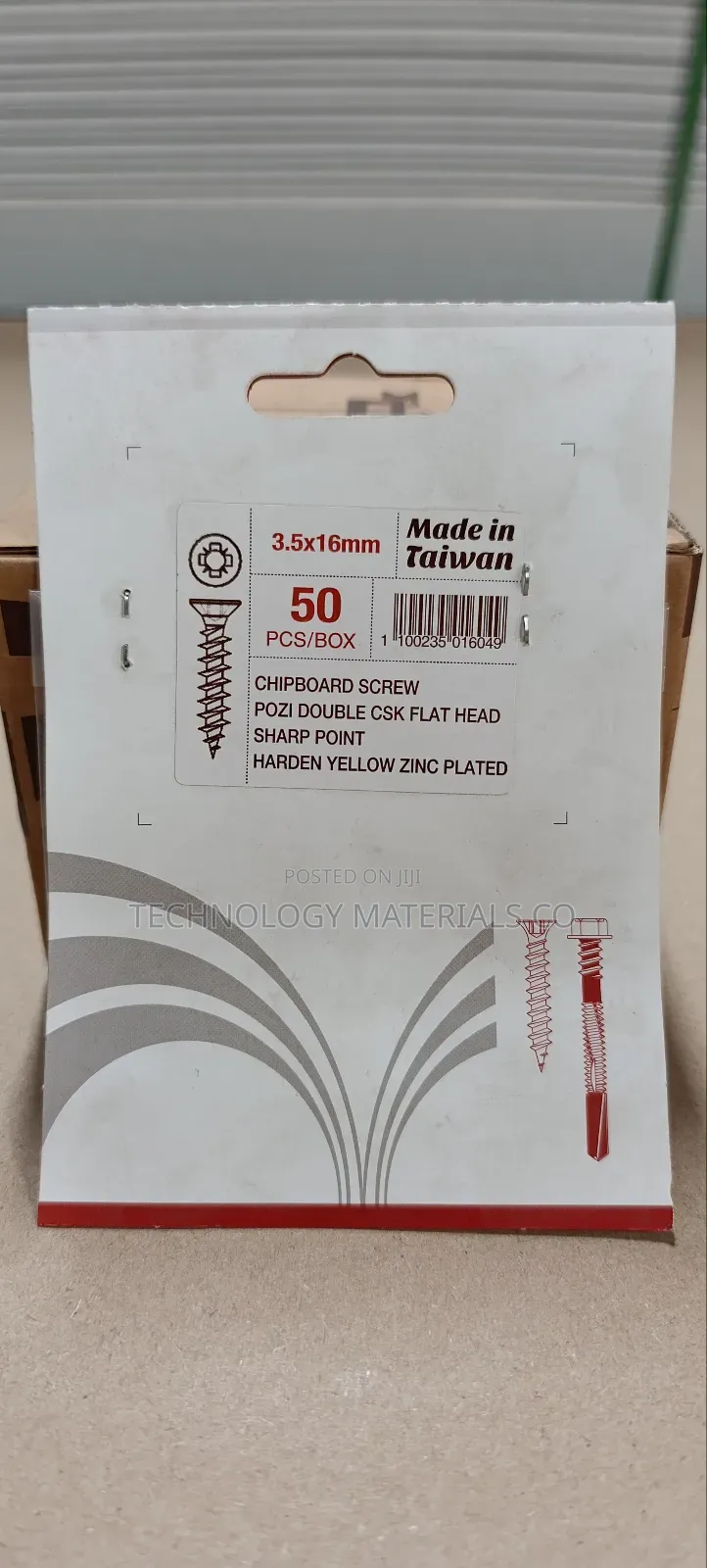 Chipboard/Mdf Screws(50pcs/Box) (M 3.5 *16mm)