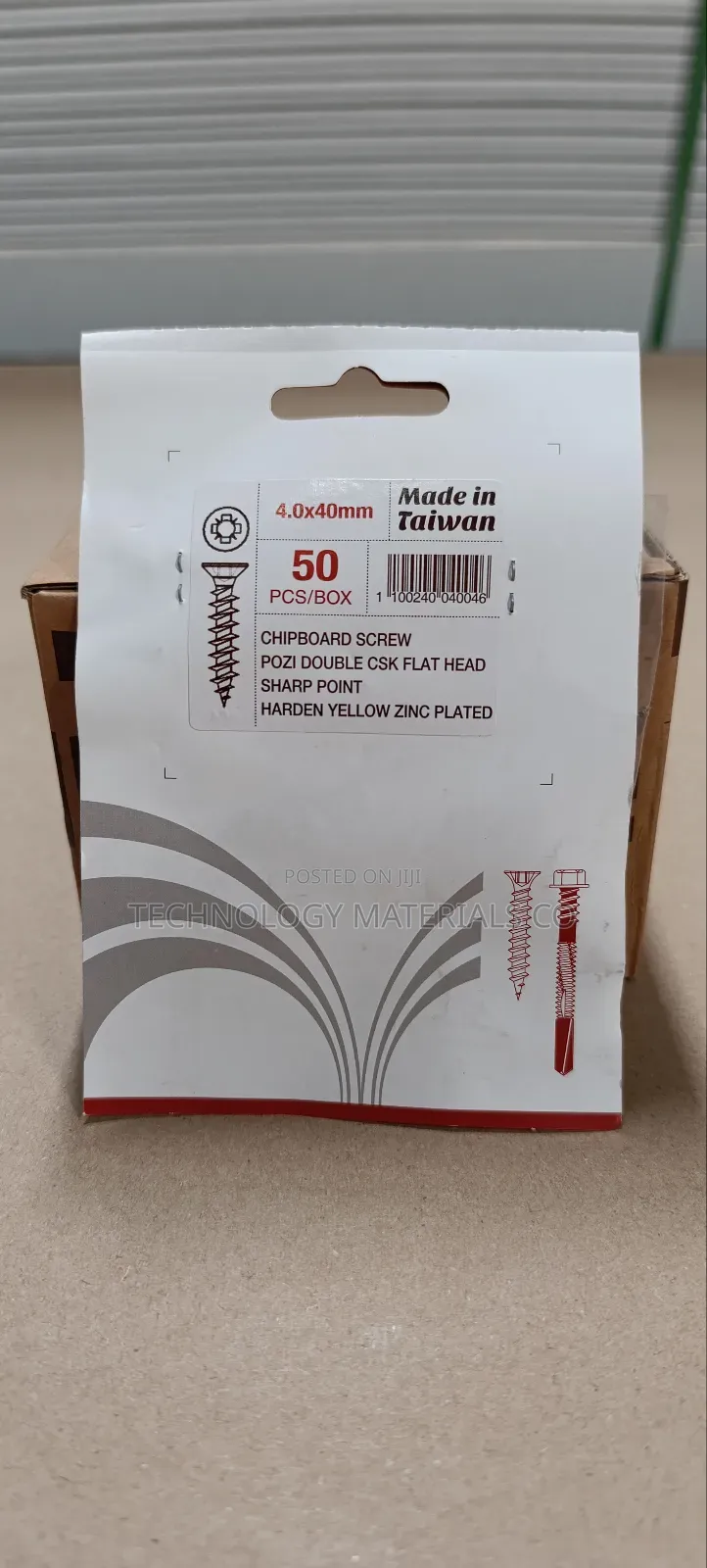 Chipboard/Mdf Screws(50pcs/Box) (M 4.0 * 40mm)