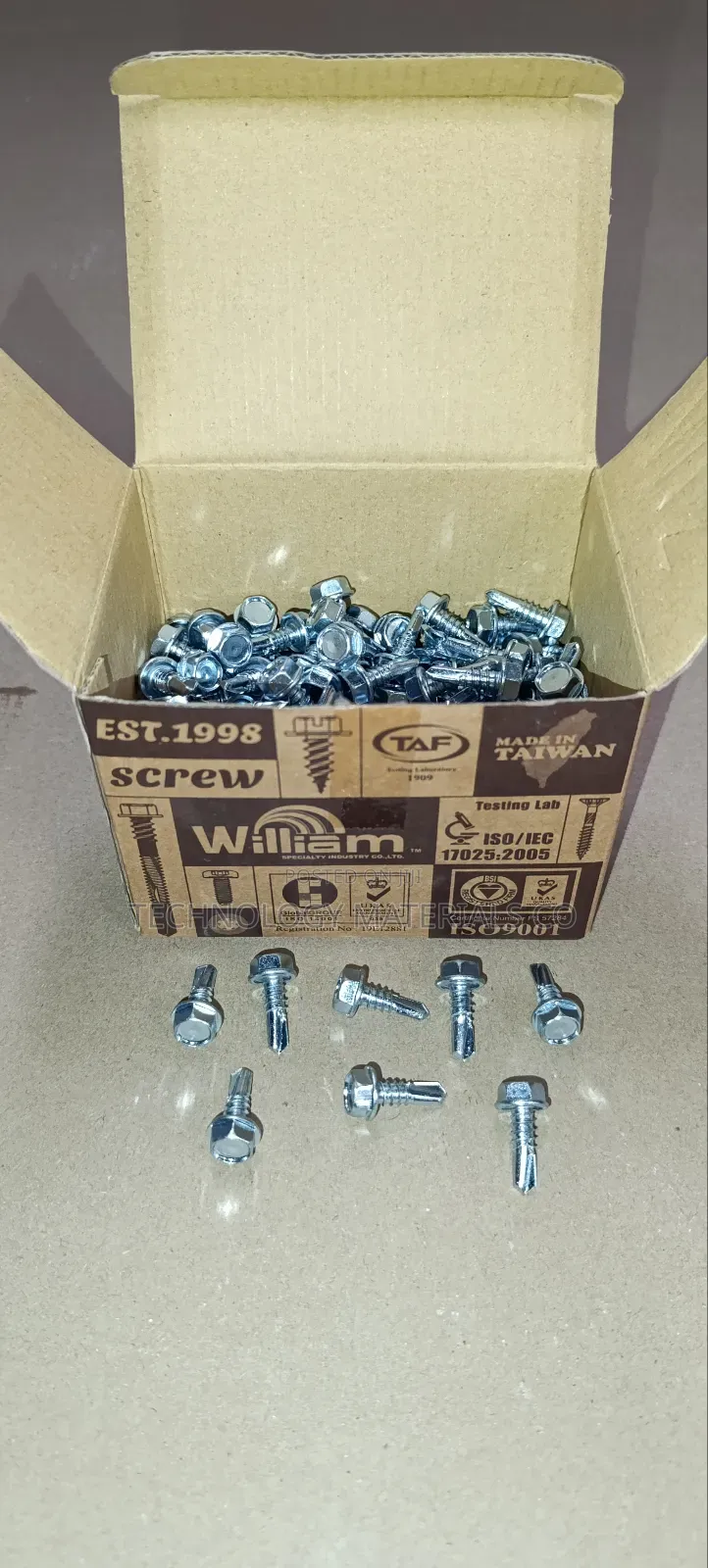 Self Tapping Greenhouse Screws(250pcs/Box) 19mm.