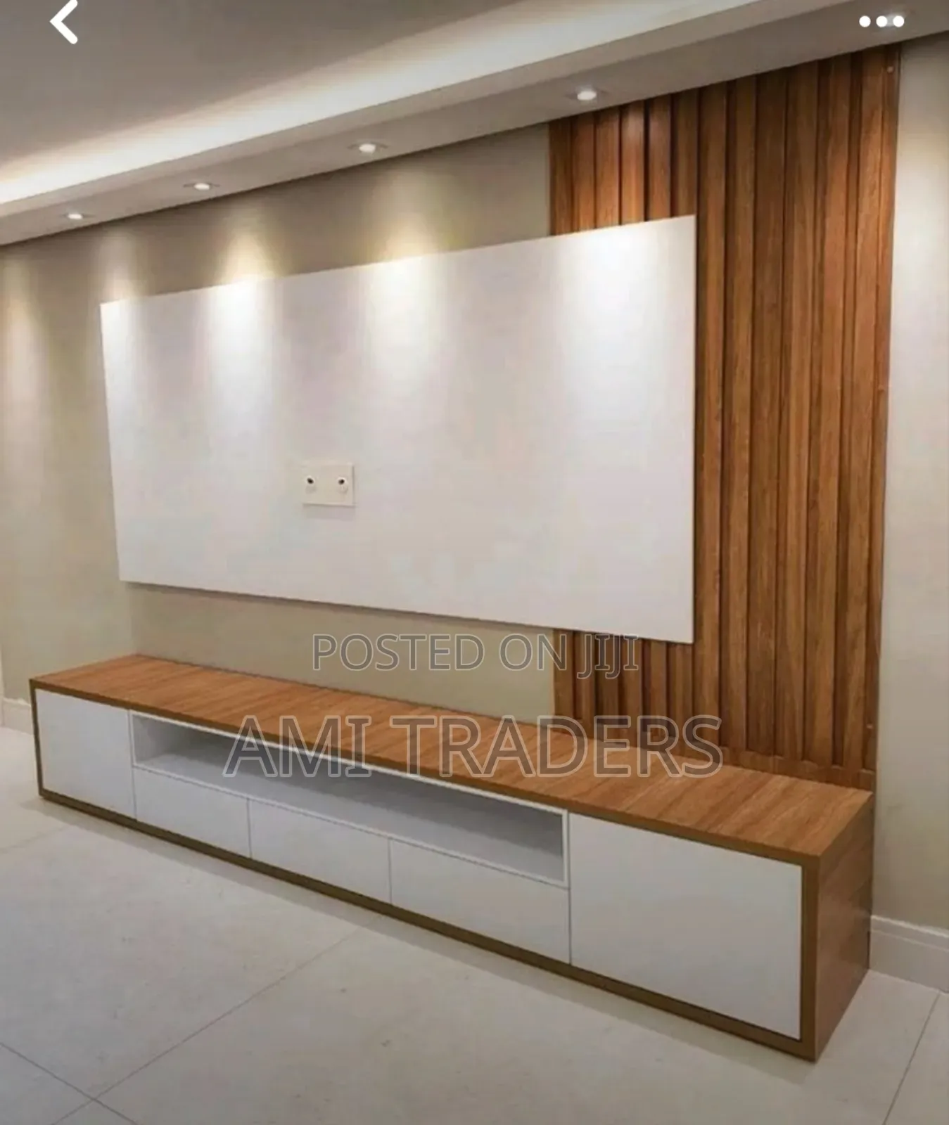 Tv Cabinet (7ft) With Natural Board